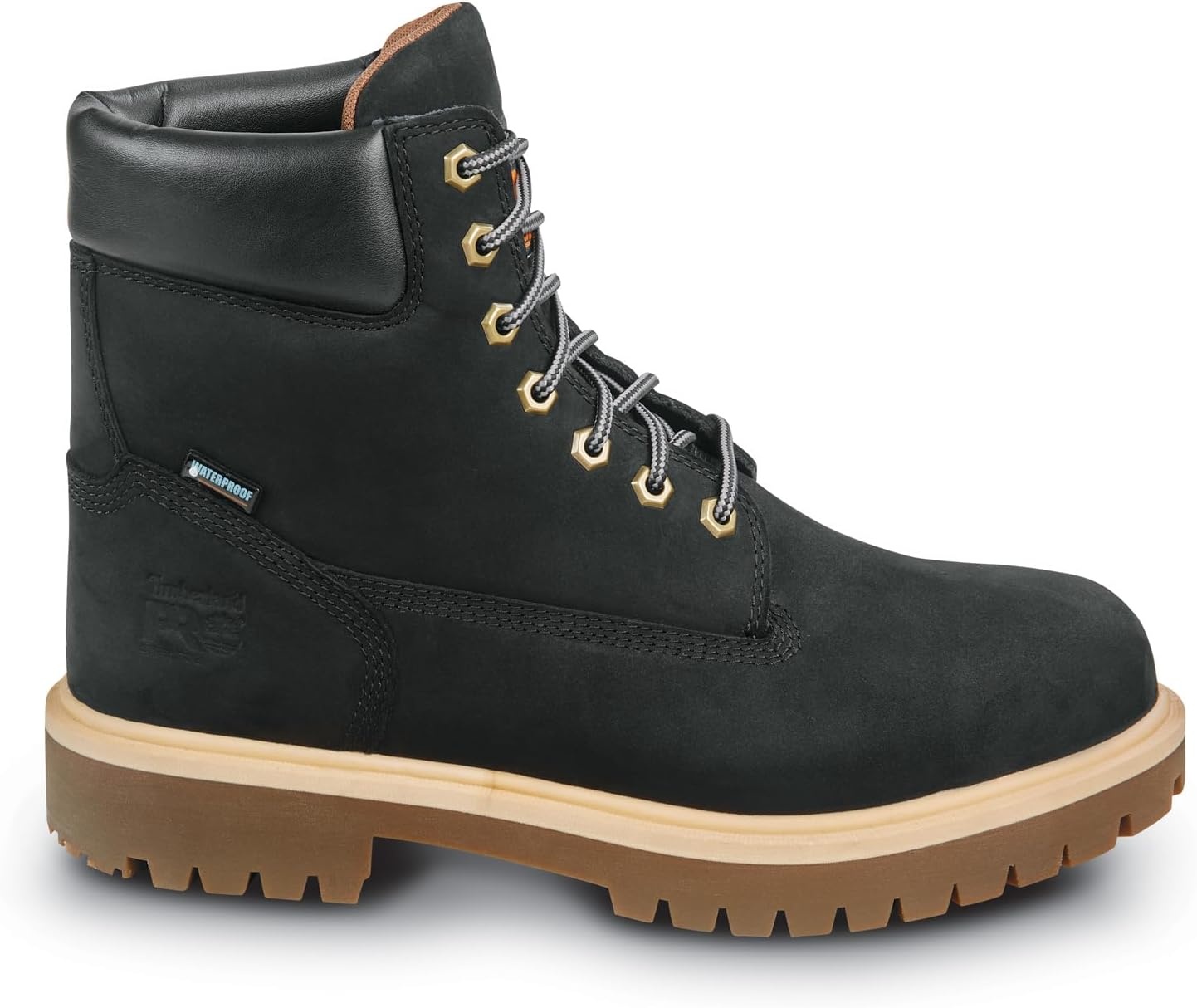 Timberland PRO Mens Direct Attach MaxTRAX Steel Toe WP SRO(Black Nubuck/Beige)