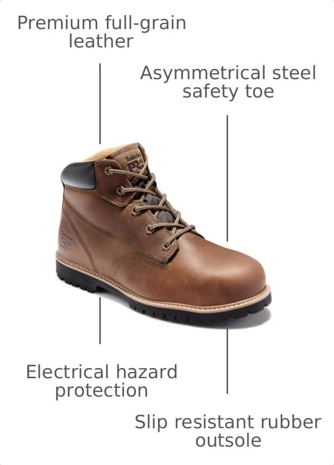 Timberland PRO Men’s Gritstone 6″ Steel Toe Industrial Boot, Brown, 10.5 M US