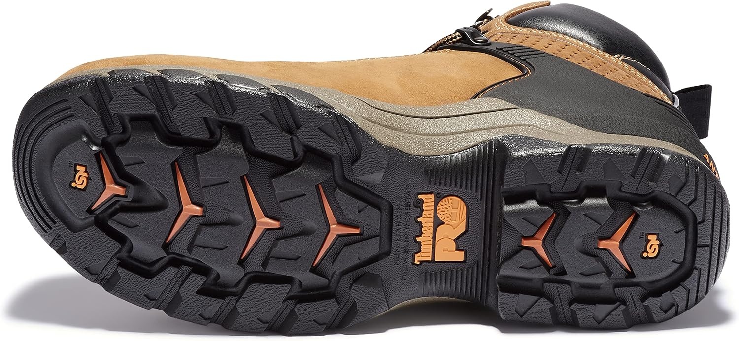 Timberland PRO Men’s Hypercharge 6 Inch Composite Safety Toe Waterproof Industrial Work Boot(Brown Distressed)