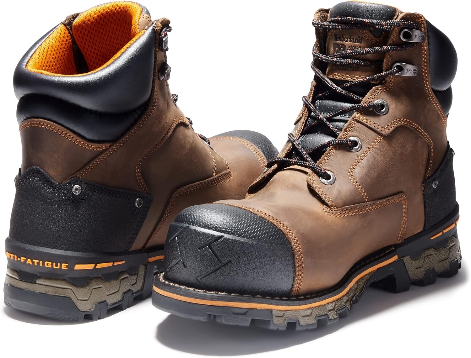Timberland PRO Men’s Boondock 6 Inch Composite Safety Toe Waterproof Industrial Work Boot(Brown-2024 New)