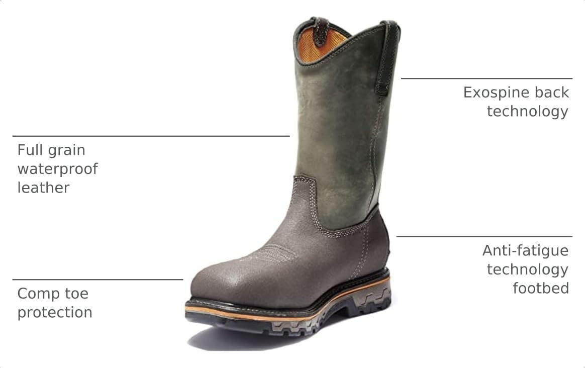 Timberland PRO True Grit Pull-On Composite Safety Toe Waterproof(Turkish Rancher V1)