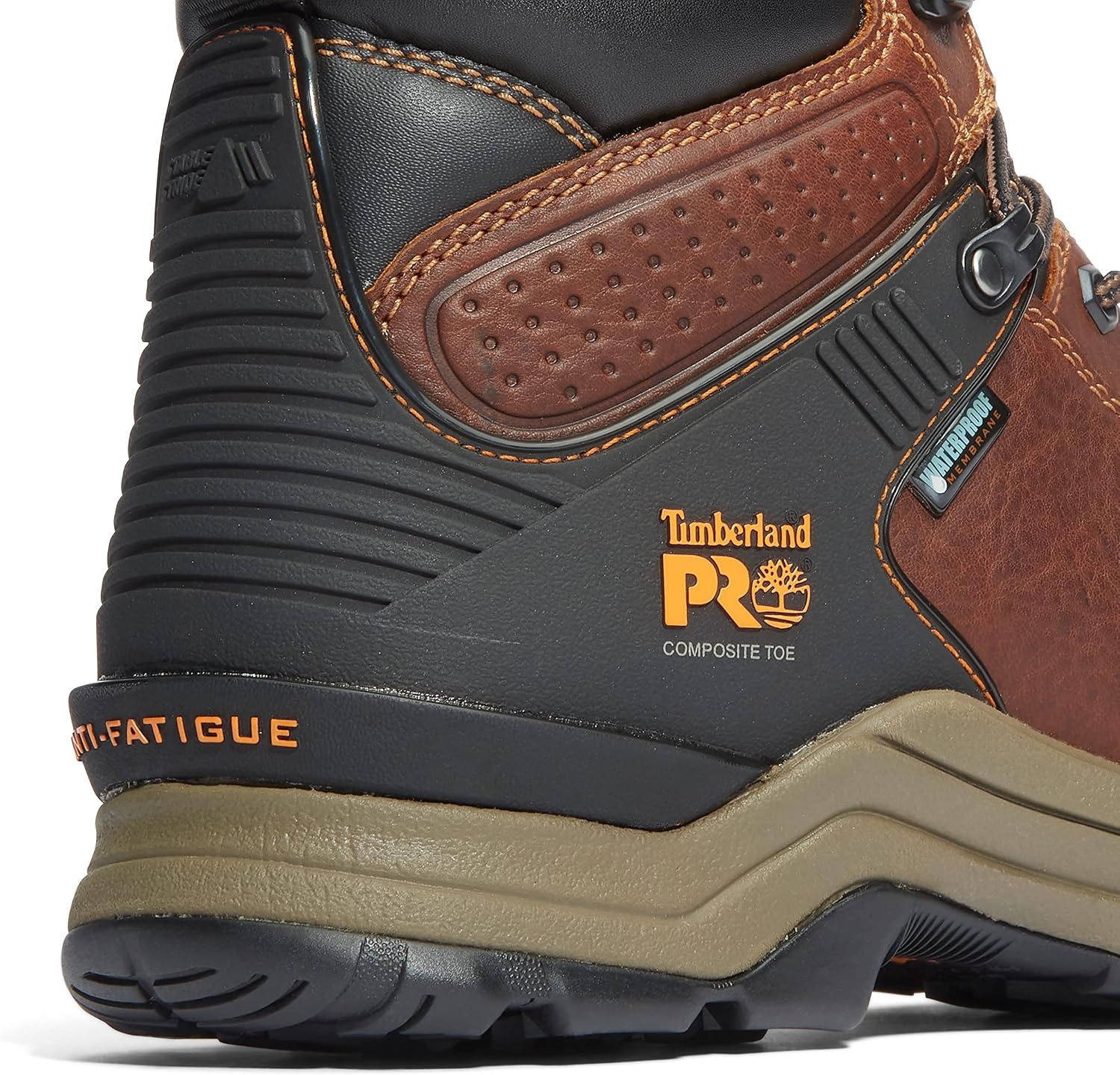Timberland PRO Men’s Hypercharge 6 Inch Composite Safety Toe Waterproof Industrial Work Boot(Teak Trailblazer Brown V1)