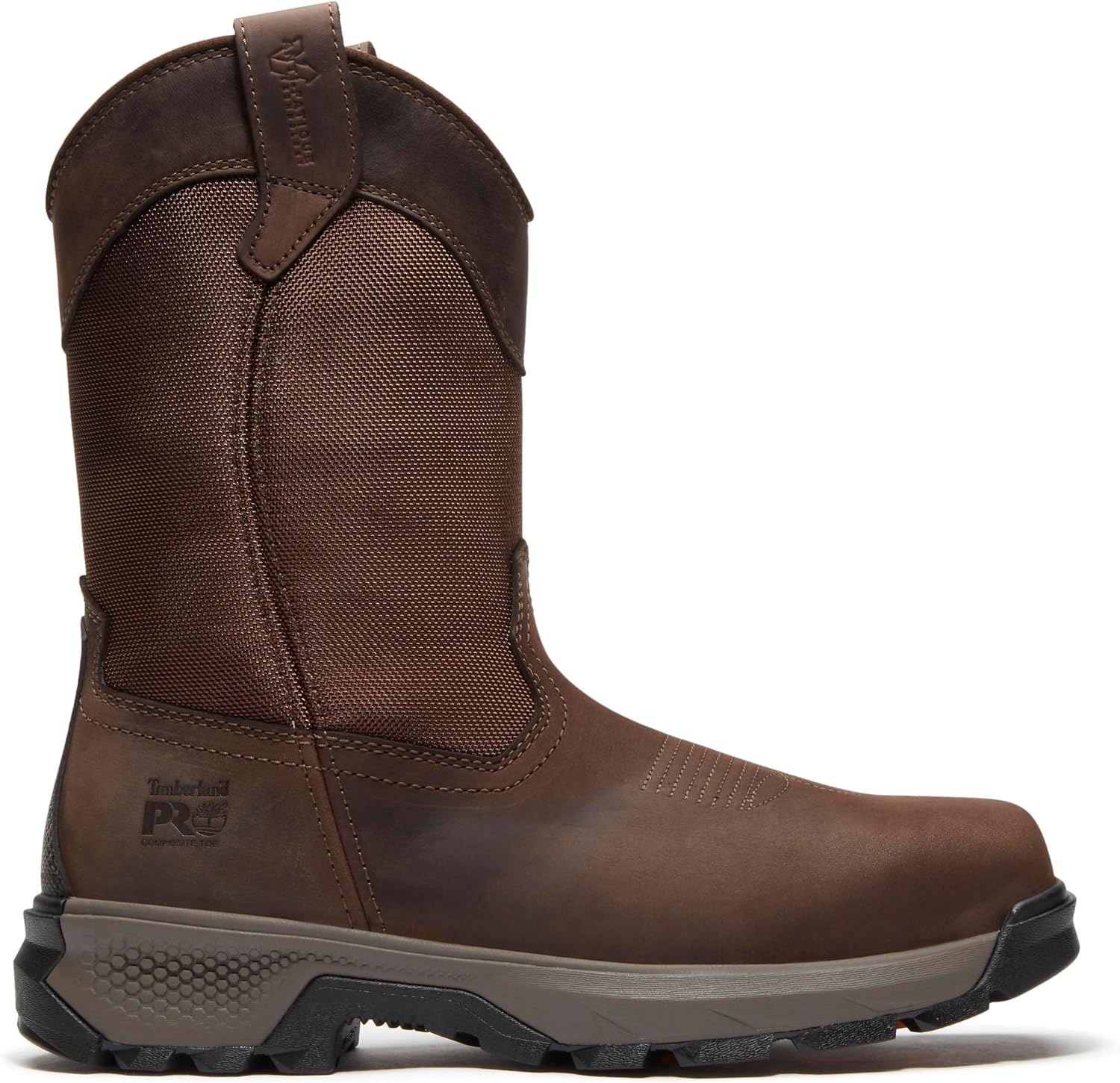 Timberland PRO Titan EV Pull-On Composite Safety Toe Industrial Work Boots(Dark Brown Full Grain)