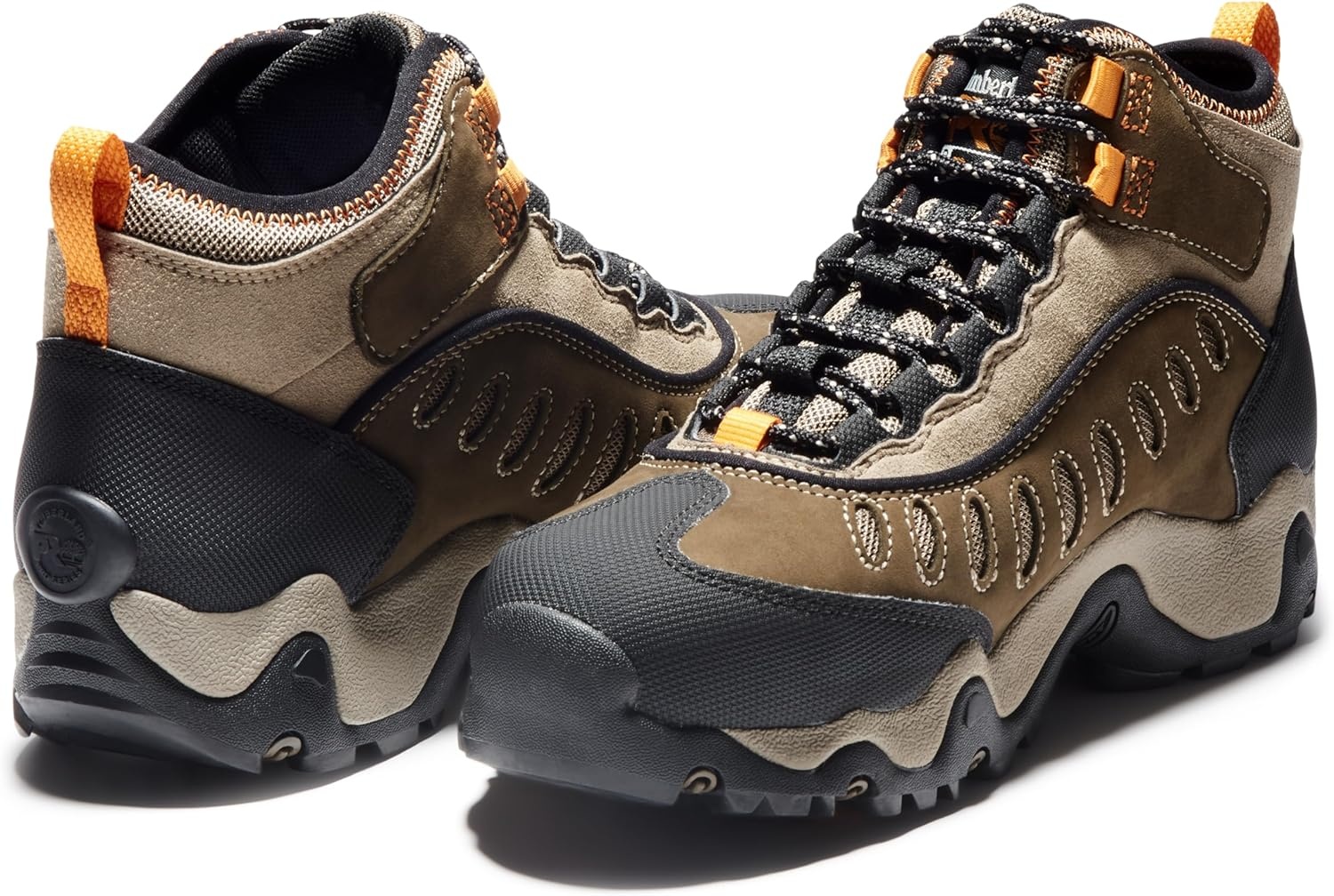 Timberland PRO Men’s Mudslinger Mid Waterproof Lace-Up Fashion Sneaker(Brown Nubuck)