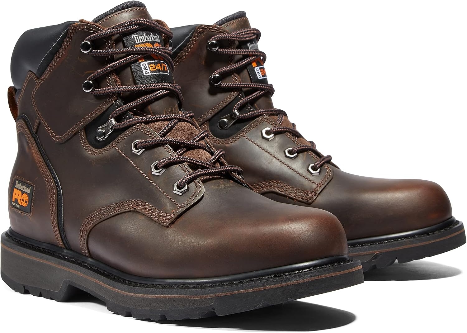 Timberland PRO Men’s Pit Boss 6 Inch Soft Toe Industrial Work Boot, Brown-2024 New, 11 W