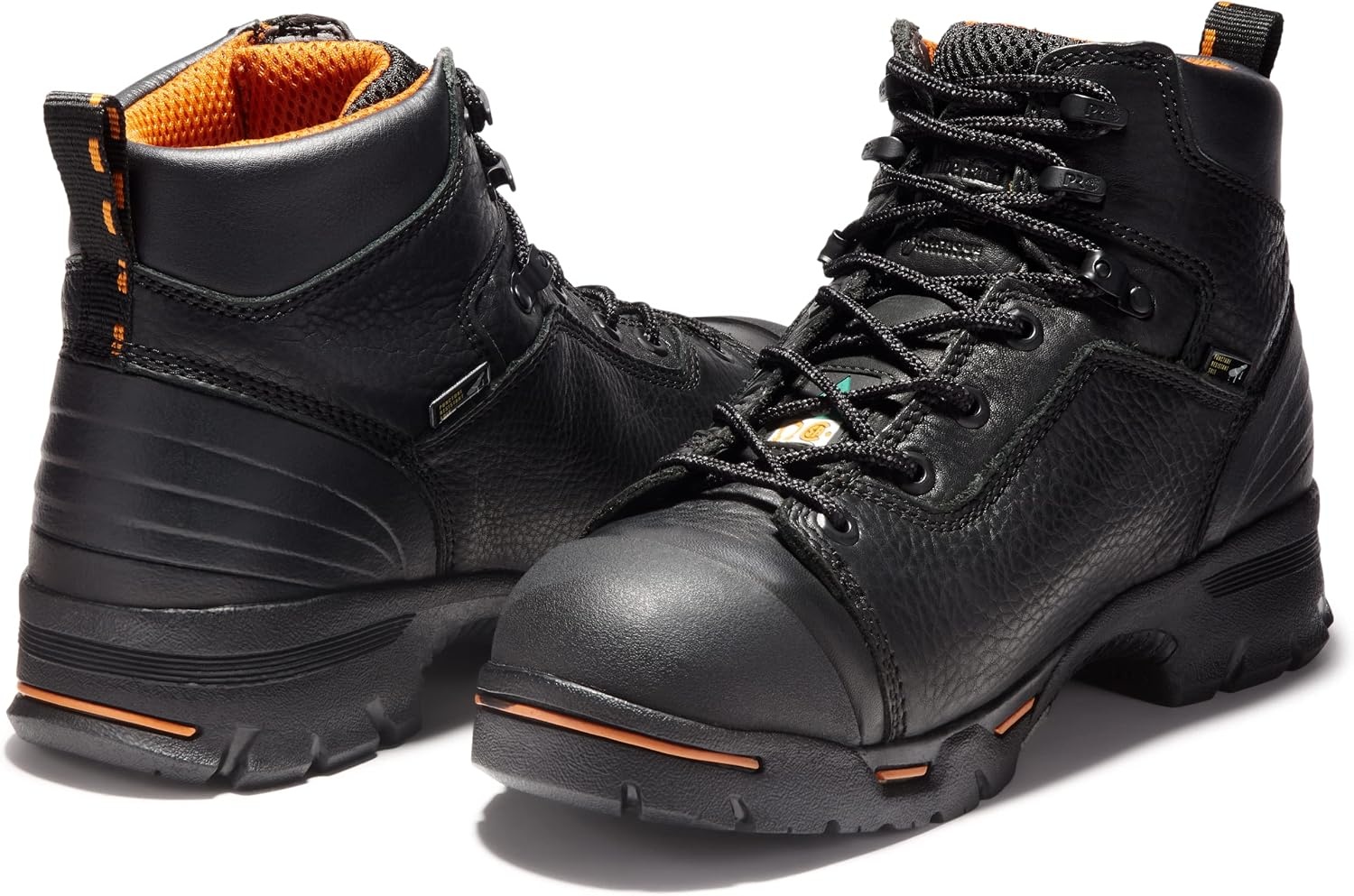 Timberland PRO Men’s Endurance 6 Inch Steel Safety Toe Puncture Resistant Waterproof Industrial Work Boot(Black)