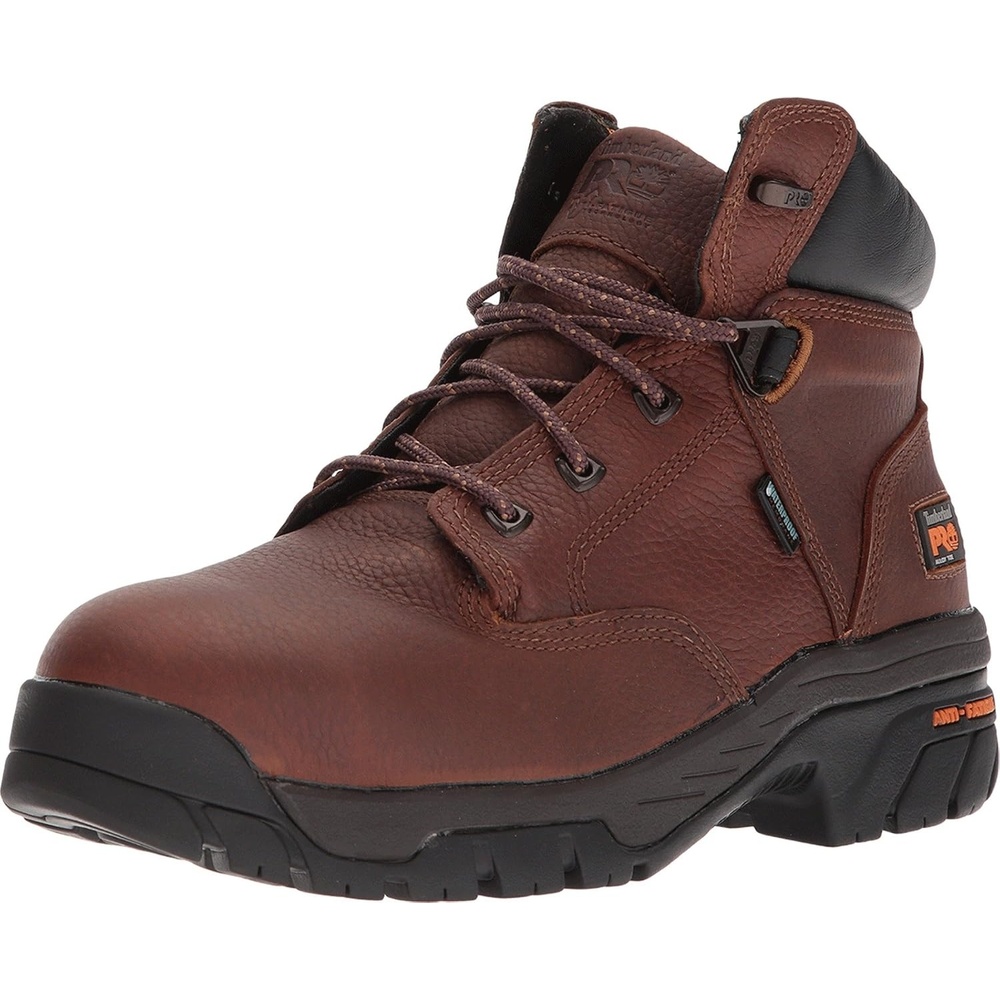 Timberland PRO mens Helix 6 Inch Alloy Safety Toe Waterproof Industrial Work Boot(Brown V1)