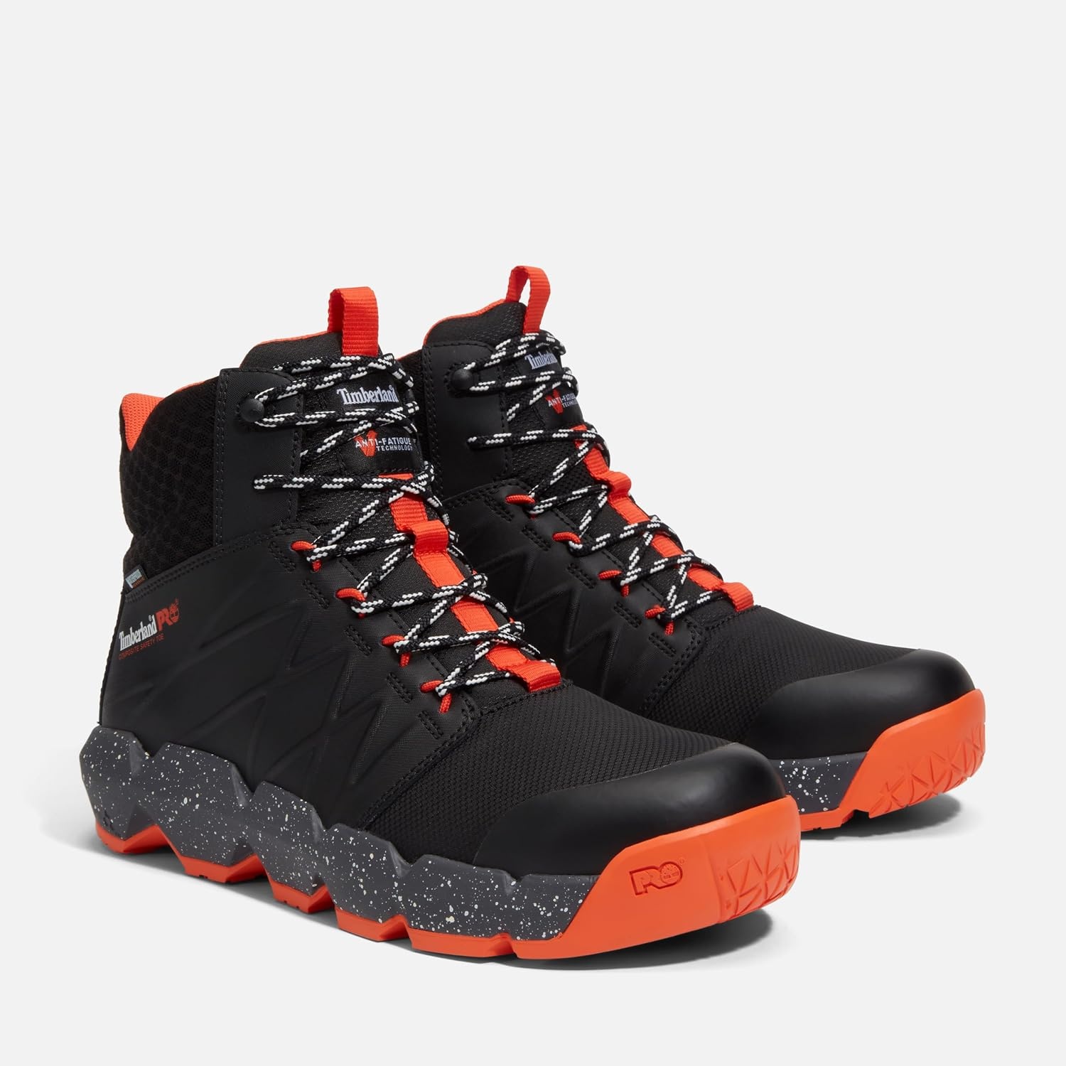 Timberland PRO Men’s Morphix 6″ Composite Safety Toe Waterproof(Black/Orange V1)