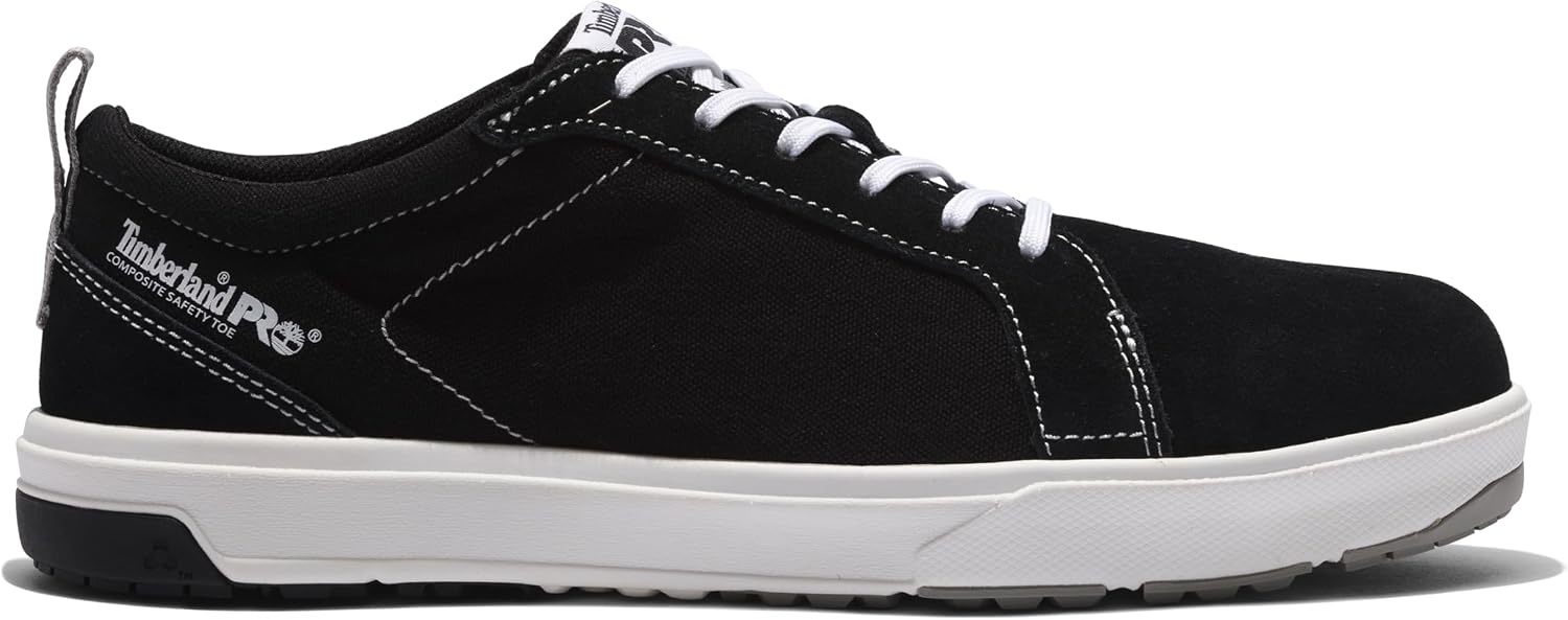 Timberland PRO Men’s Berkley Oxford Composite Safety Toe Work Shoes(Black/White V1)