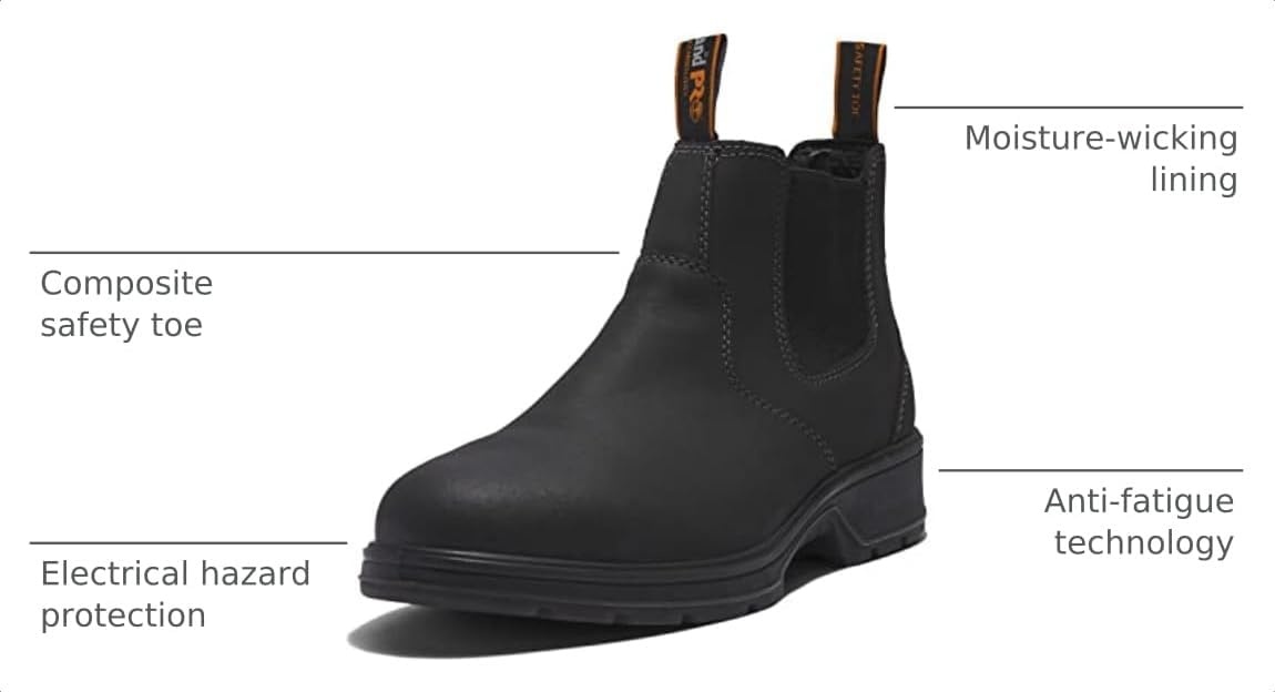 Timberland PRO Men’s Nashoba Composite Safety Toe Work Boots(Black)