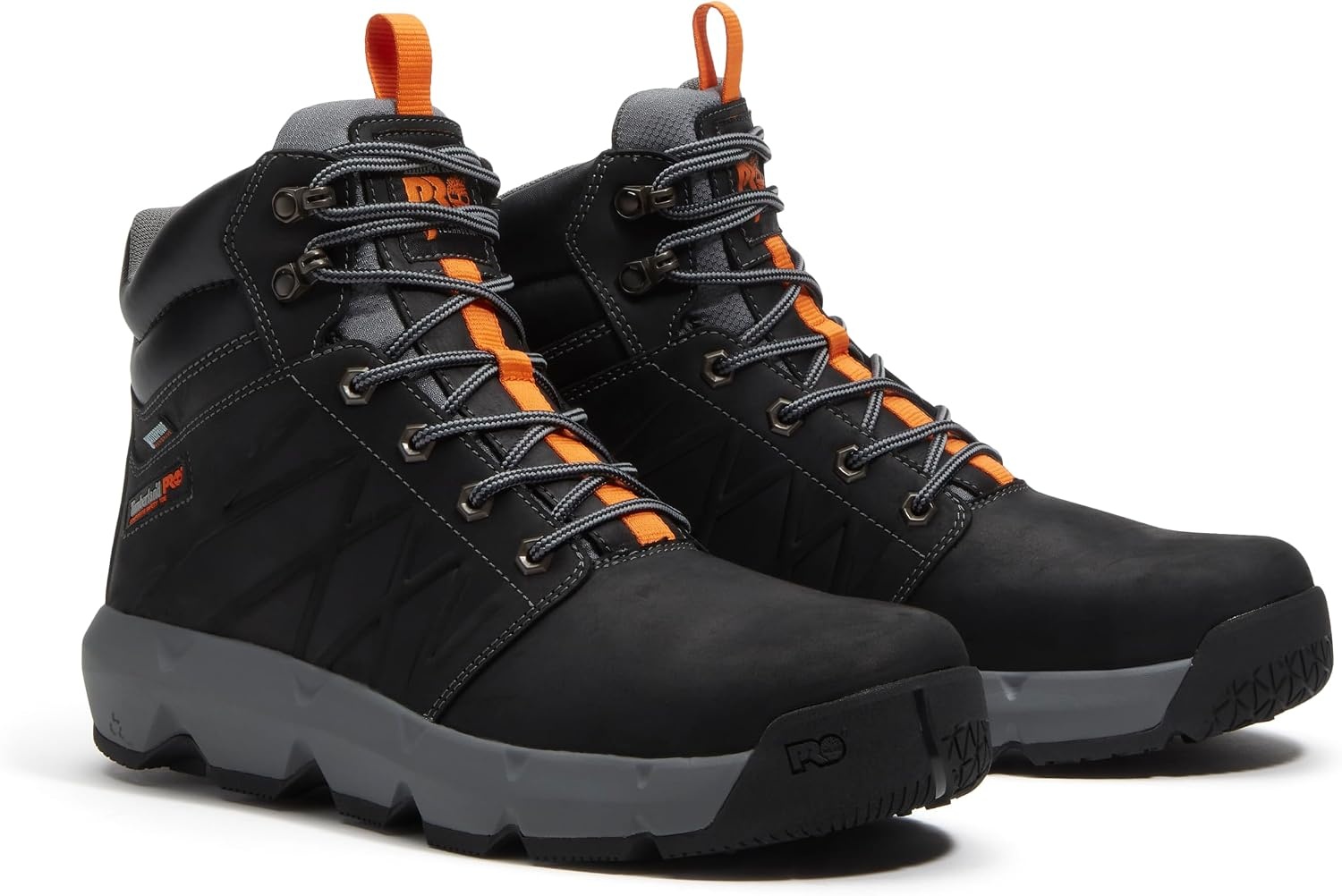 Timberland PRO Men’s Morphix 6 Inch Composite Safety Toe Waterproof Gripmax Slip Resistant Work Boot(Black Leather)