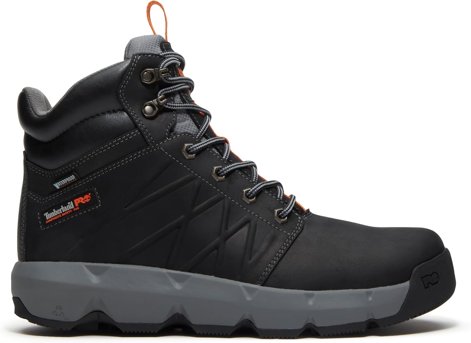 Timberland PRO Men’s Morphix 6 Inch Composite Safety Toe Waterproof Gripmax Slip Resistant Work Boot(Black Leather)