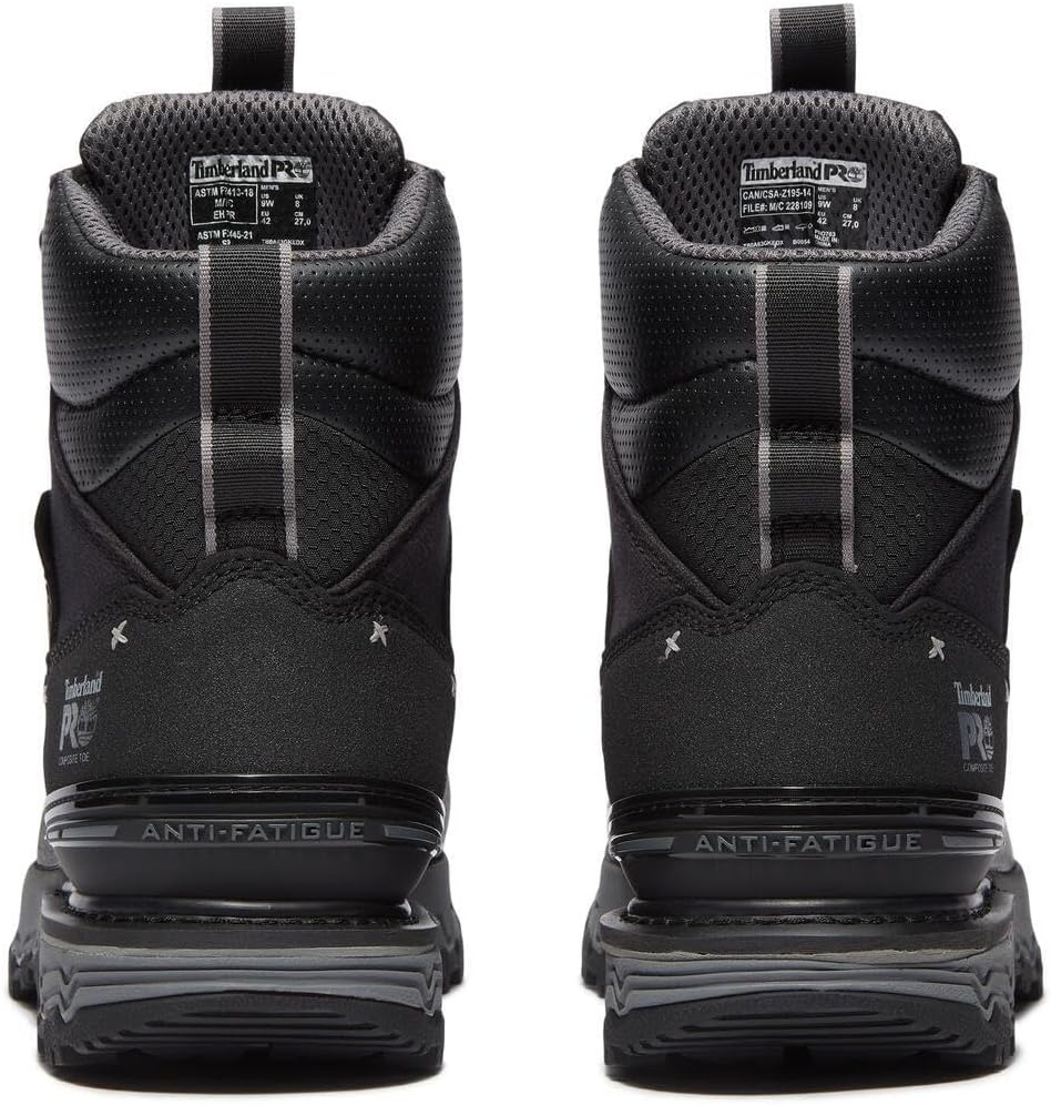 Timberland PRO Mens 6 Grey/Black Boondock Comp Toe WP SR Boot(Black/Grey V1)
