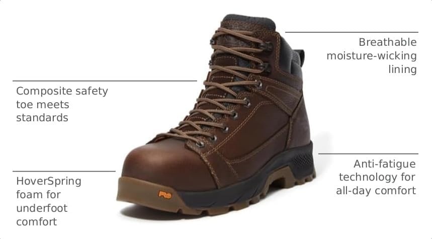 Timberland PRO Titan EV 6″ Composite Safety Toe(Dark Brown V1)