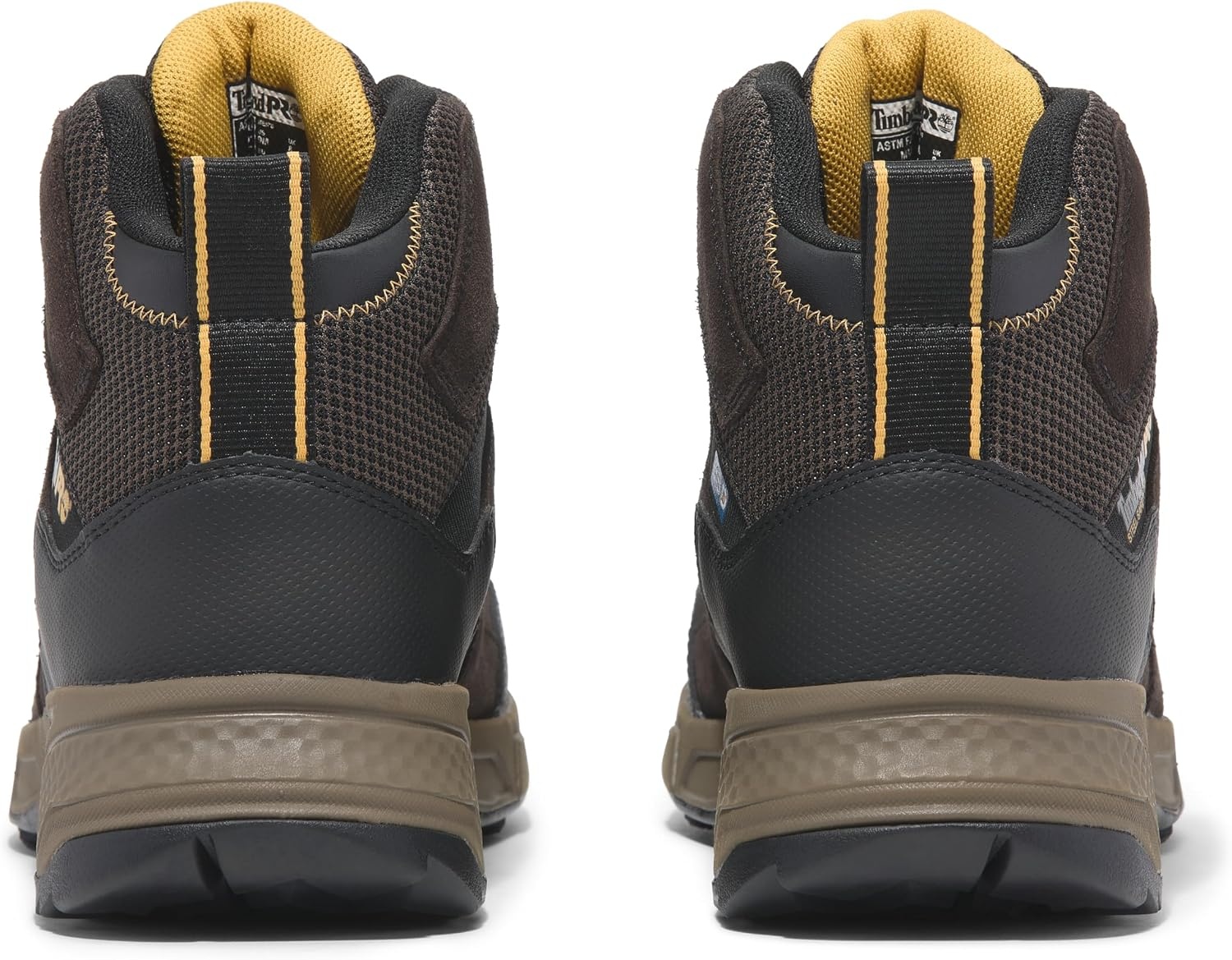Timberland PRO Men’s Switchback Lt 6 Inch Steel Safety Toe Static Dissipative Industial Work Hiker Boot(Brown/Yellow V1)