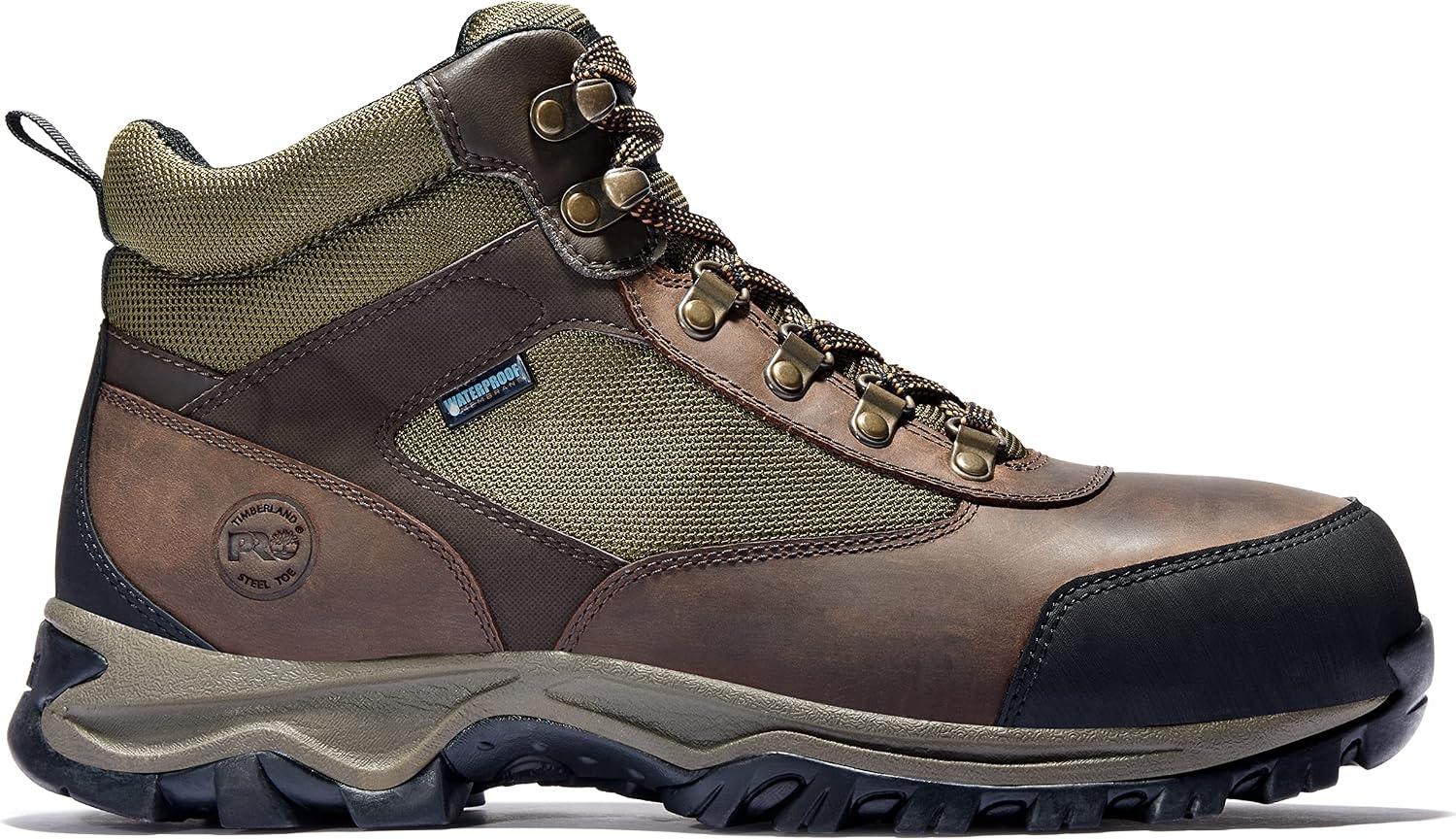 Timberland PRO mens Keele Ridge Steel Safety Toe Waterproof Industrial Hiking(Brown-2024 New)