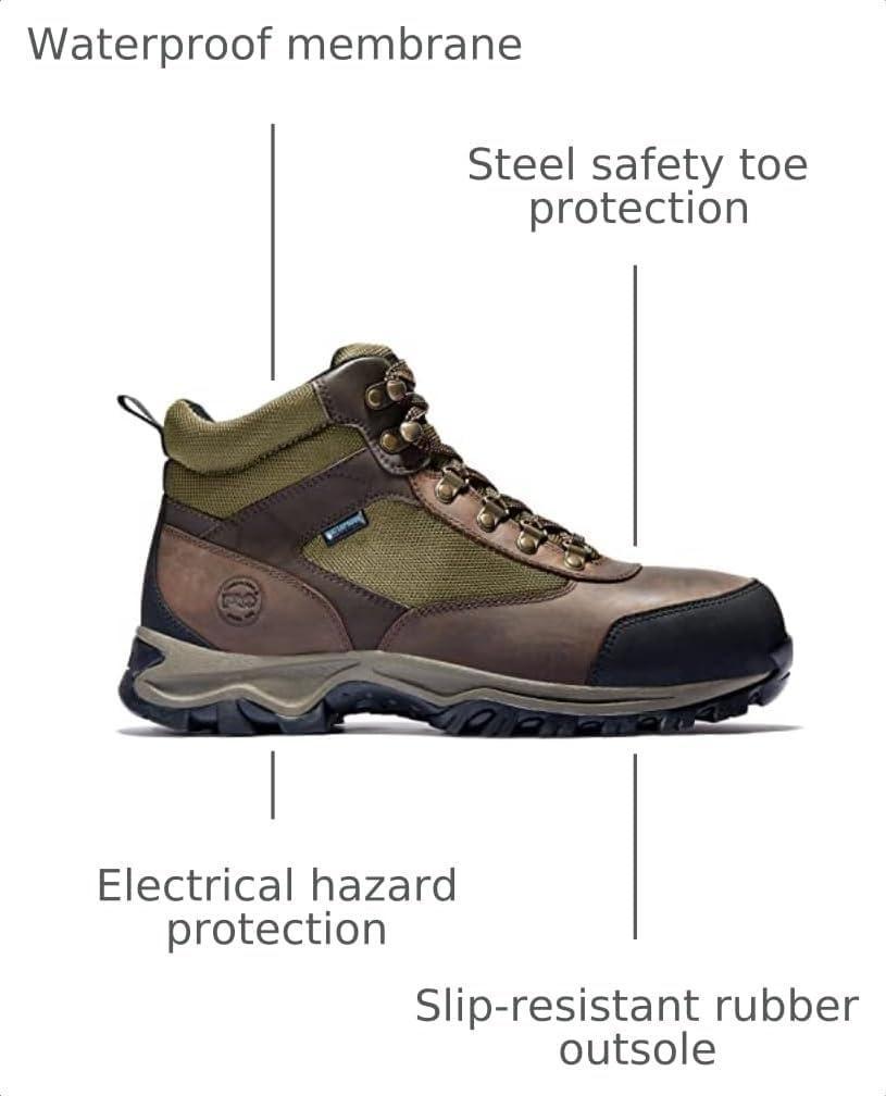 Timberland PRO mens Keele Ridge Steel Safety Toe Waterproof Industrial Hiking(Brown-2024 New)