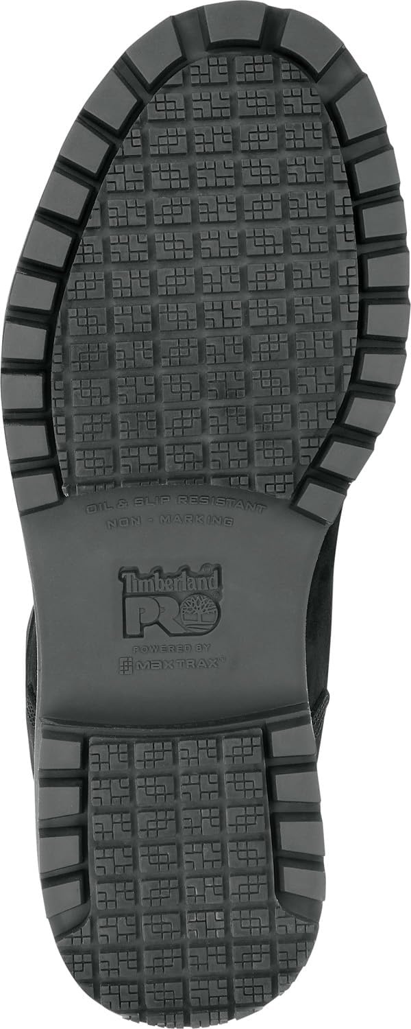 Timberland PRO Men’s 6 Direct Attach MaxTRAX Soft Toe Waterproof Insulated Boot(Black Nubuck/Gray)