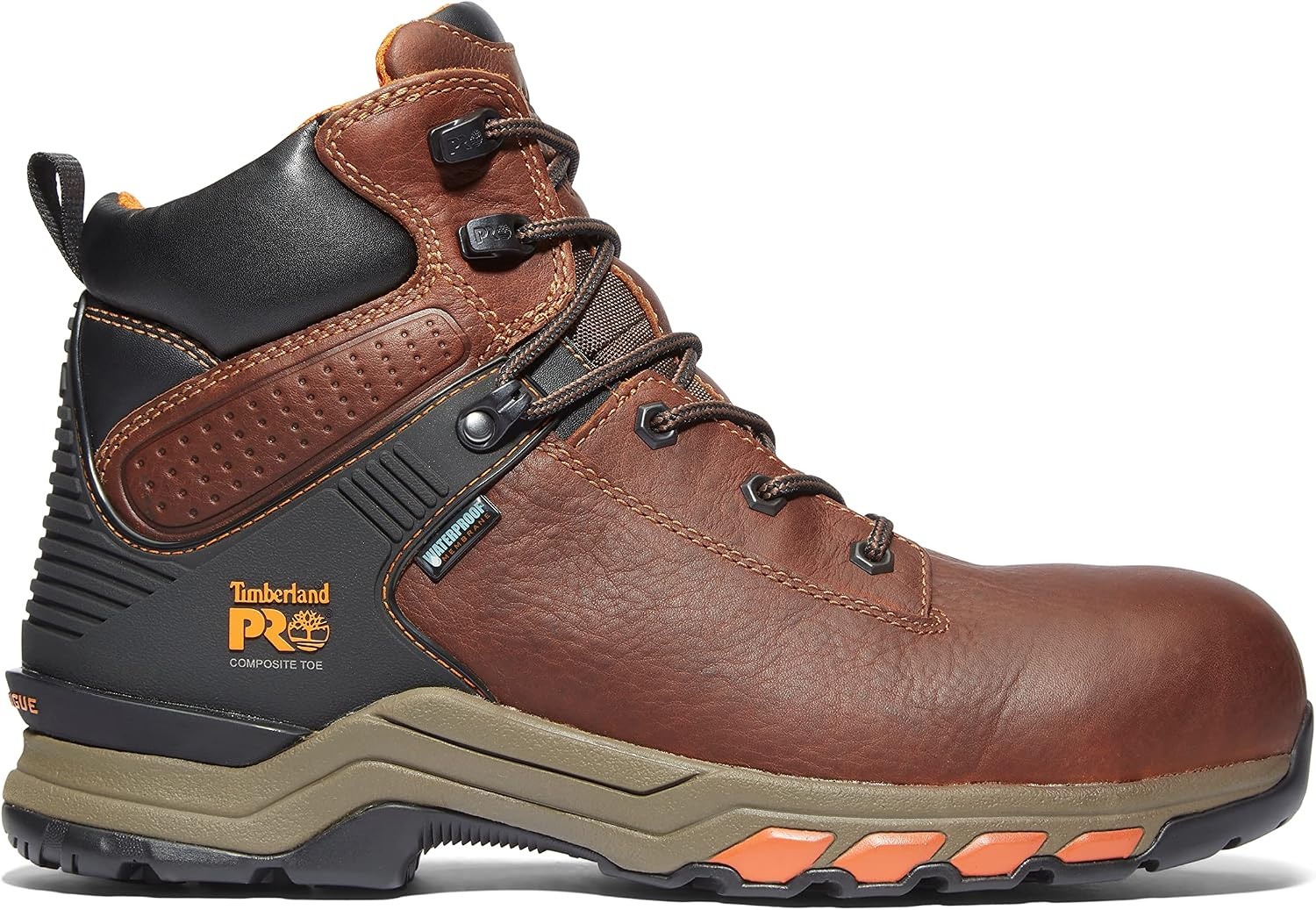 Timberland PRO Men’s Hypercharge 6 Inch Composite Safety Toe Waterproof Industrial Work Boot(Reddish Brown-2024 New)