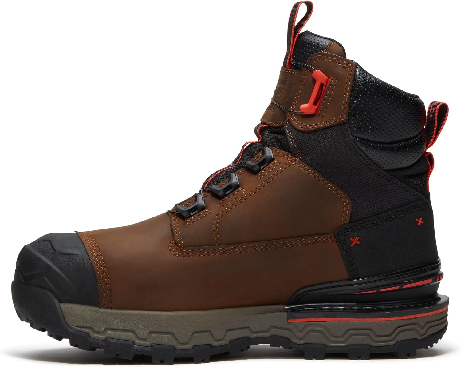 Timberland PRO Men’s Boondock Ultralight Boa 6 Inch Composite Safety Toe Waterproof Industrial Work Boot(Medium Brown Full Grain)