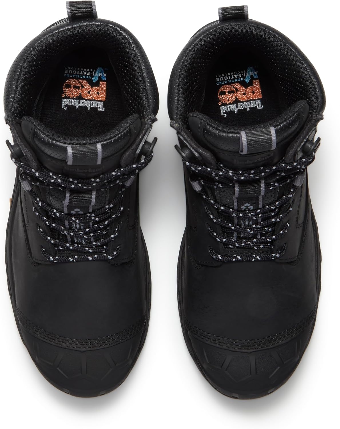 Timberland PRO Men’s 6 Grey/Black Boondock Comp Toe WP SR Boot(Black Full Grain)