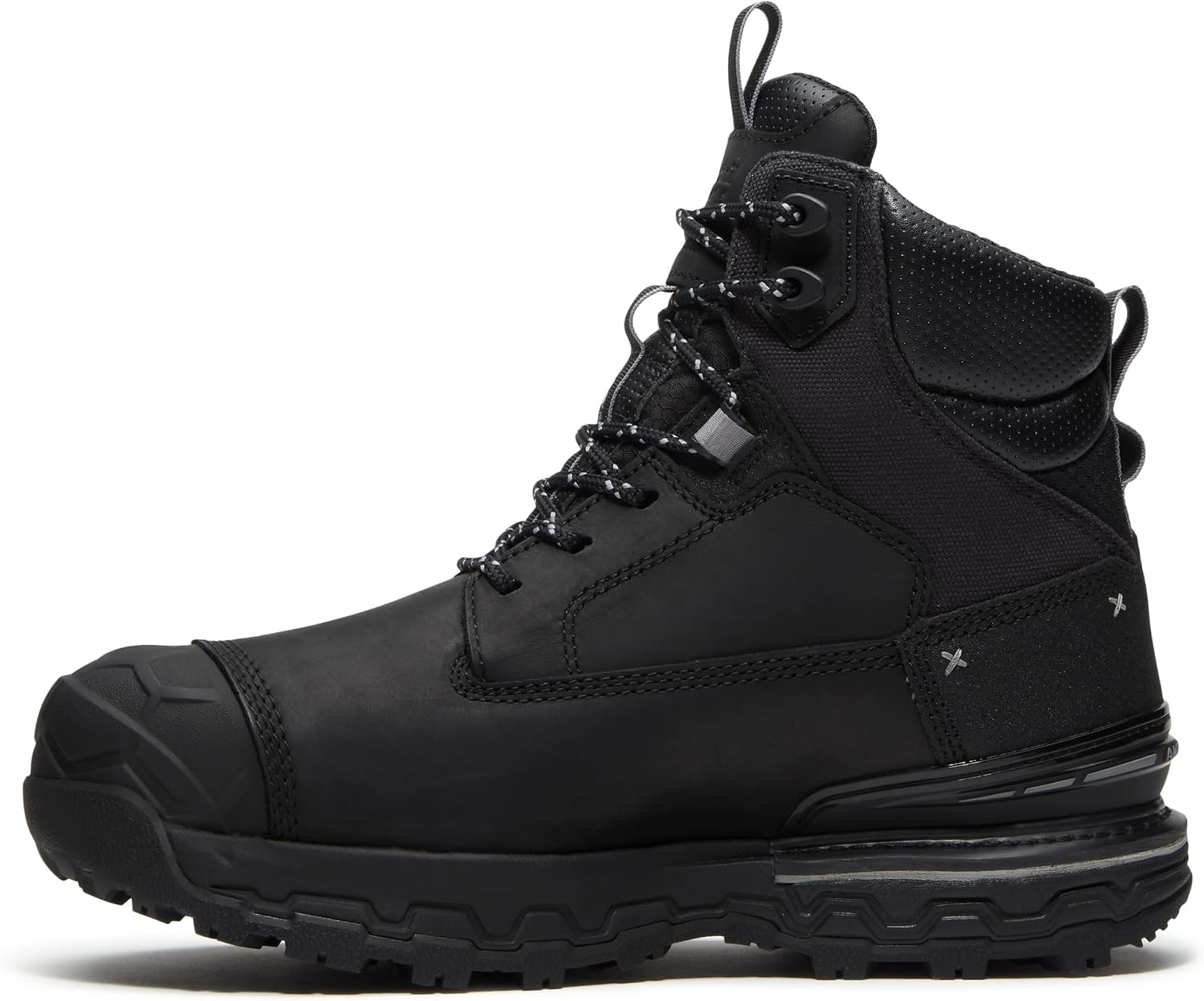 Timberland PRO Men’s 6 Grey/Black Boondock Comp Toe WP SR Boot(Black Full Grain)
