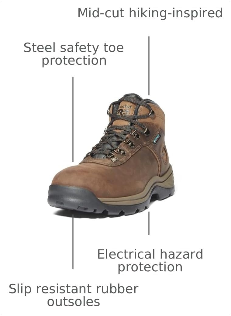 Timberland PRO mens Flume Work Steel Safety Toe Waterproof(Brown-2024 New)