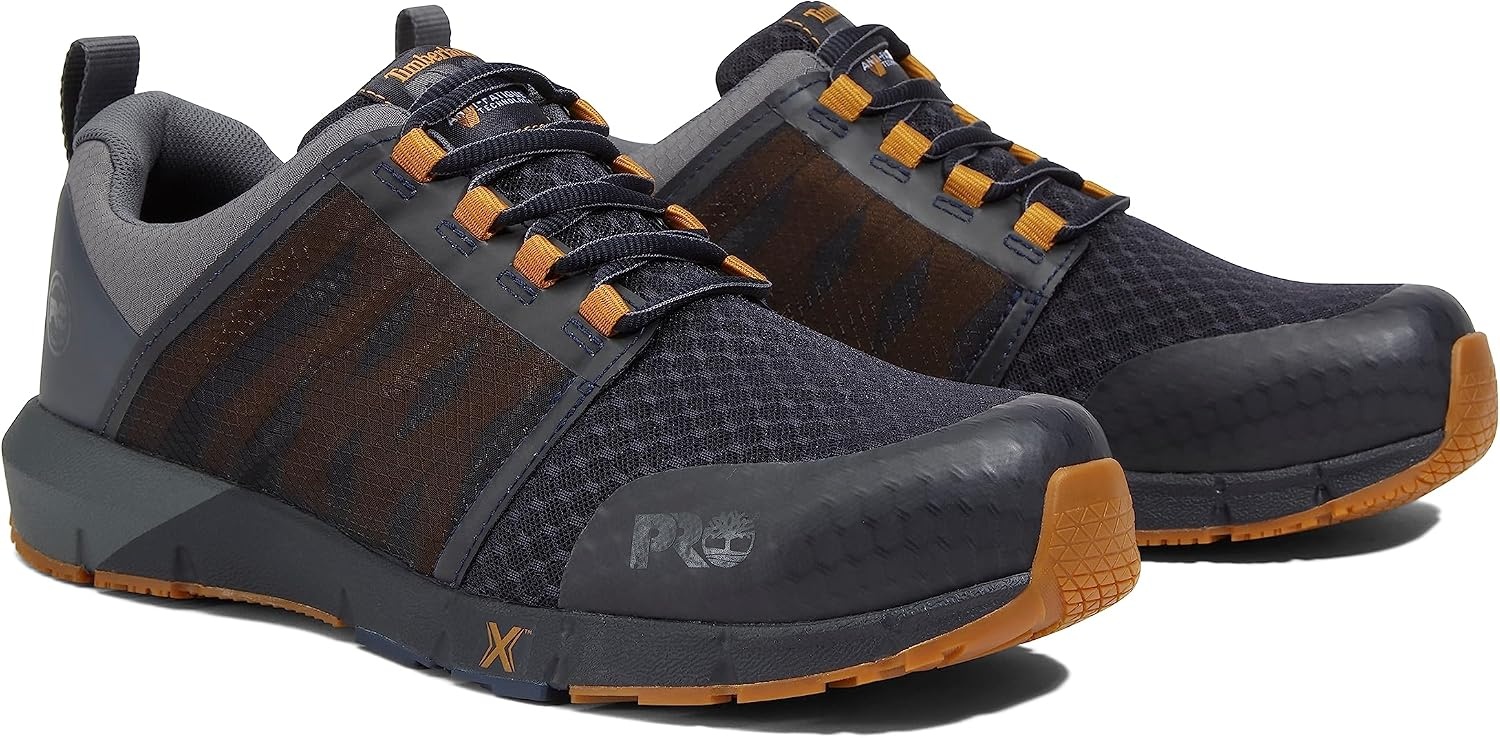 Timberland PRO Men’s Powertrain Sport Alloy-Toe EH Industrial & Construction Shoe(Navy/Charcoal V1)