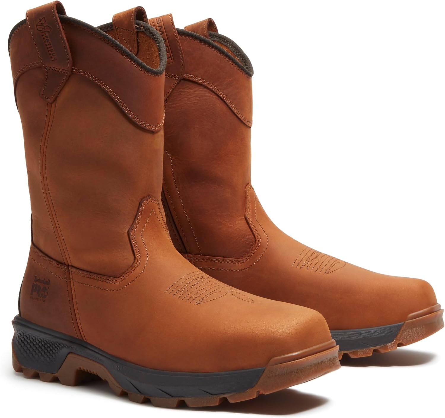 Timberland PRO Titan EV Pull-On Composite Safety Toe Industrial Work Boots(Medium Brown Full Grain)