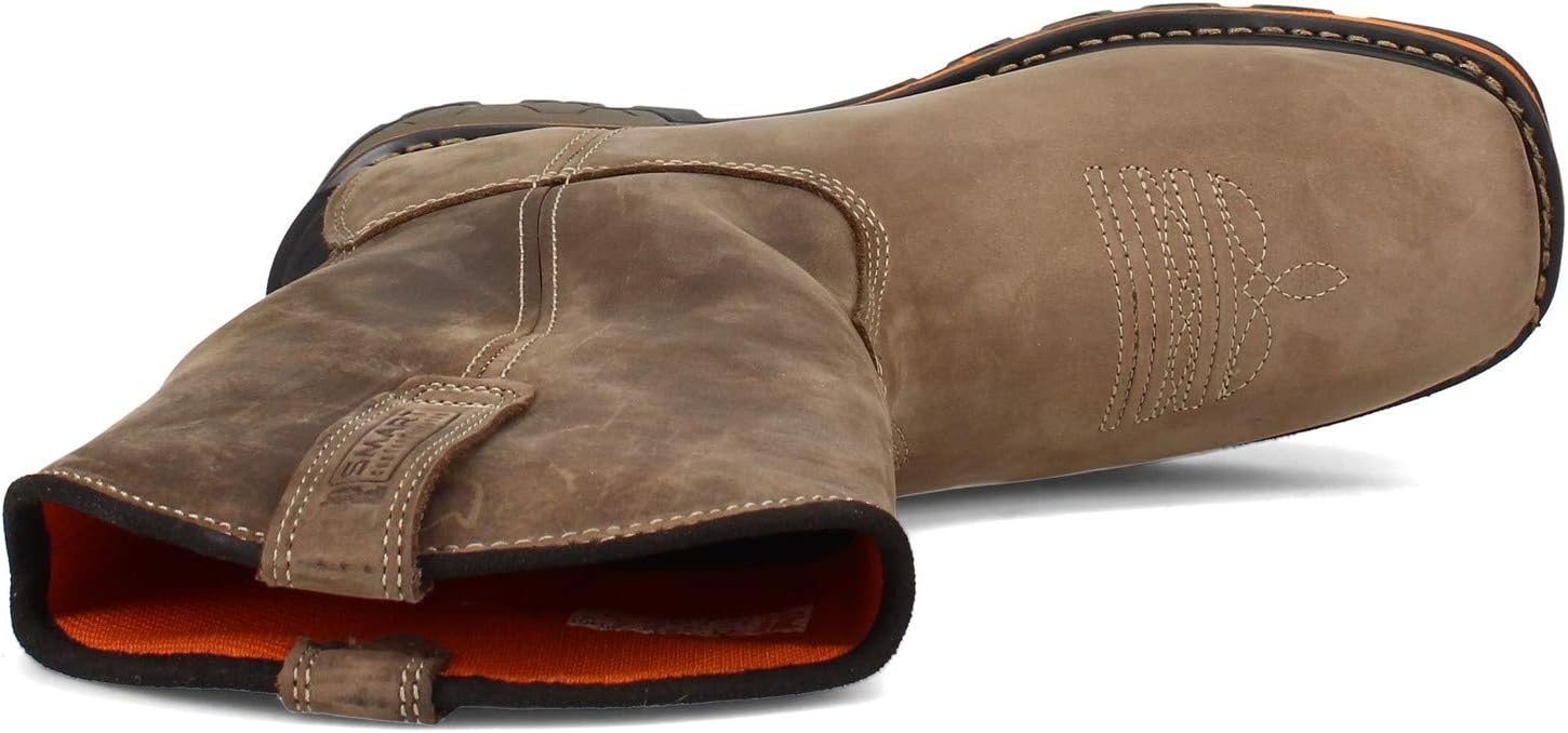 Timberland PRO Men’s True Grit Pull On Soft Toe Waterproof Industrial Western Work Boot, Turkish Coffee-2024 NEW, 10 M US