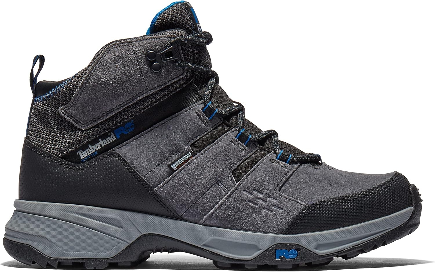 Timberland PRO Switchback LT 6 Inch Soft Toe Waterproof Industrial Work Hiker Boots(Grey/Blue V1)