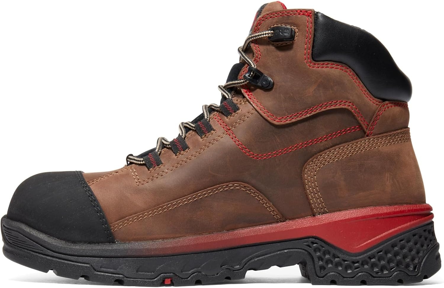 Timberland PRO mens Bosshog 6″ Composite Safety Toe Puncture Resistant Waterproof Industrial Work Boot(Brown/Red)