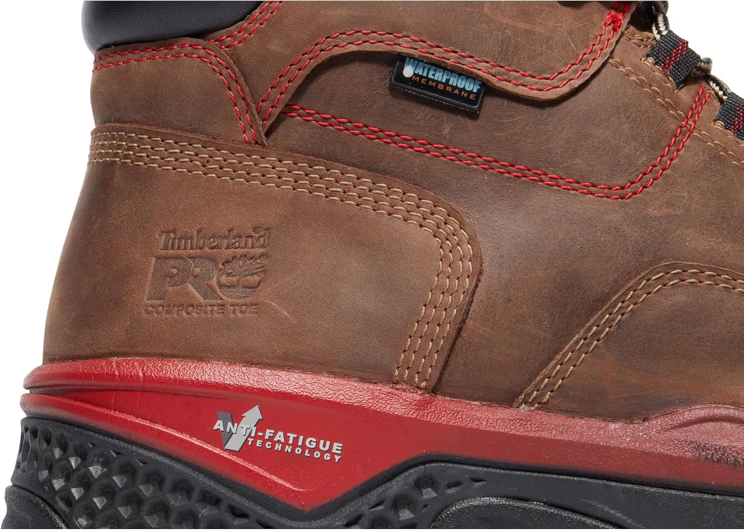 Timberland PRO mens Bosshog 6″ Composite Safety Toe Puncture Resistant Waterproof Industrial Work Boot(Brown/Red)