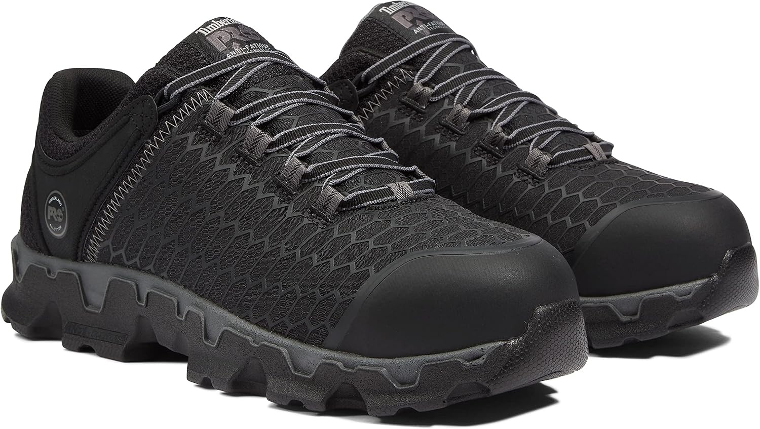 Timberland PRO Men’s Powertrain Sport Alloy Safety Toe Industrial Athletic Work Shoe, Black/Orange-2024 New, 10.5(Black Synthetic)
