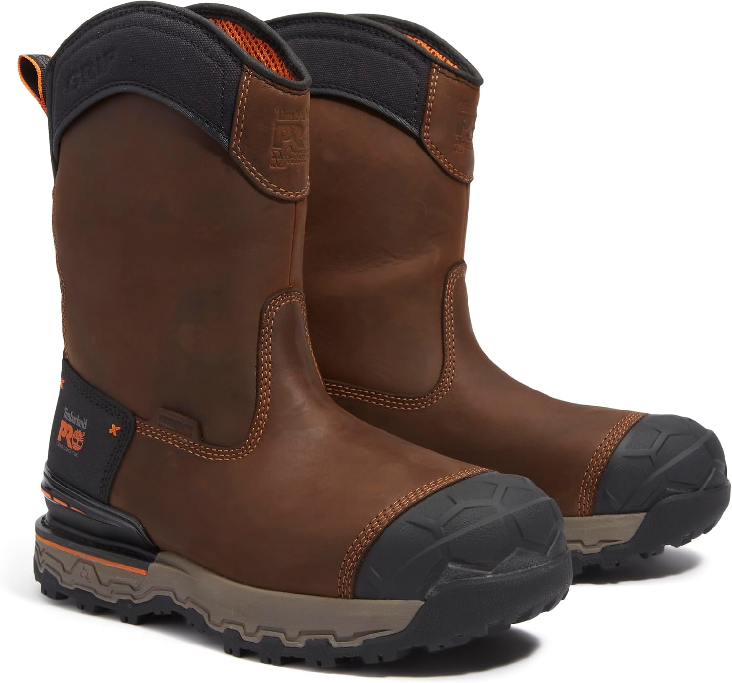 Timberland PRO Men’s Medium Brown Boondock Ultralight Composite Toe Waterproof Slip-Resistant Wellington(Medium Brown V1)