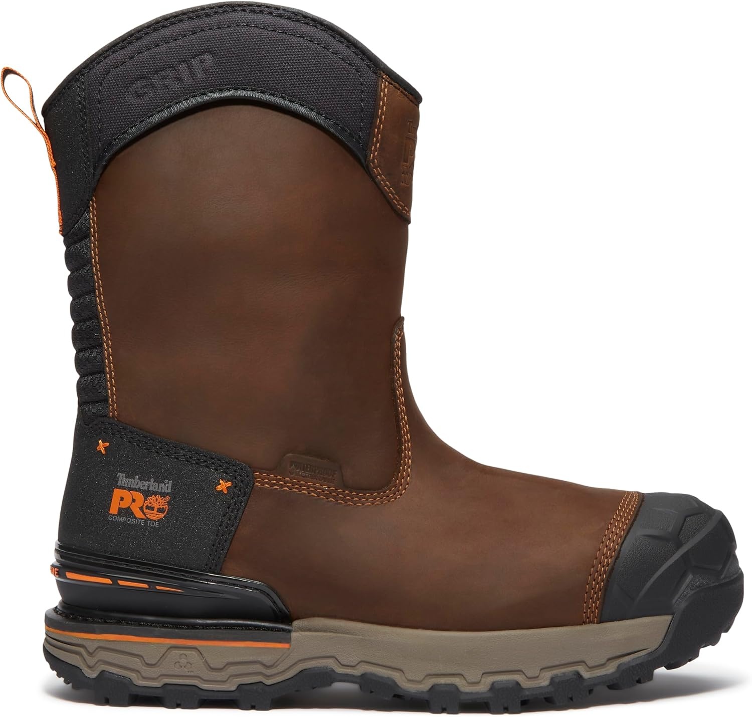 Timberland PRO Men’s Medium Brown Boondock Ultralight Composite Toe Waterproof Slip-Resistant Wellington(Medium Brown V1)