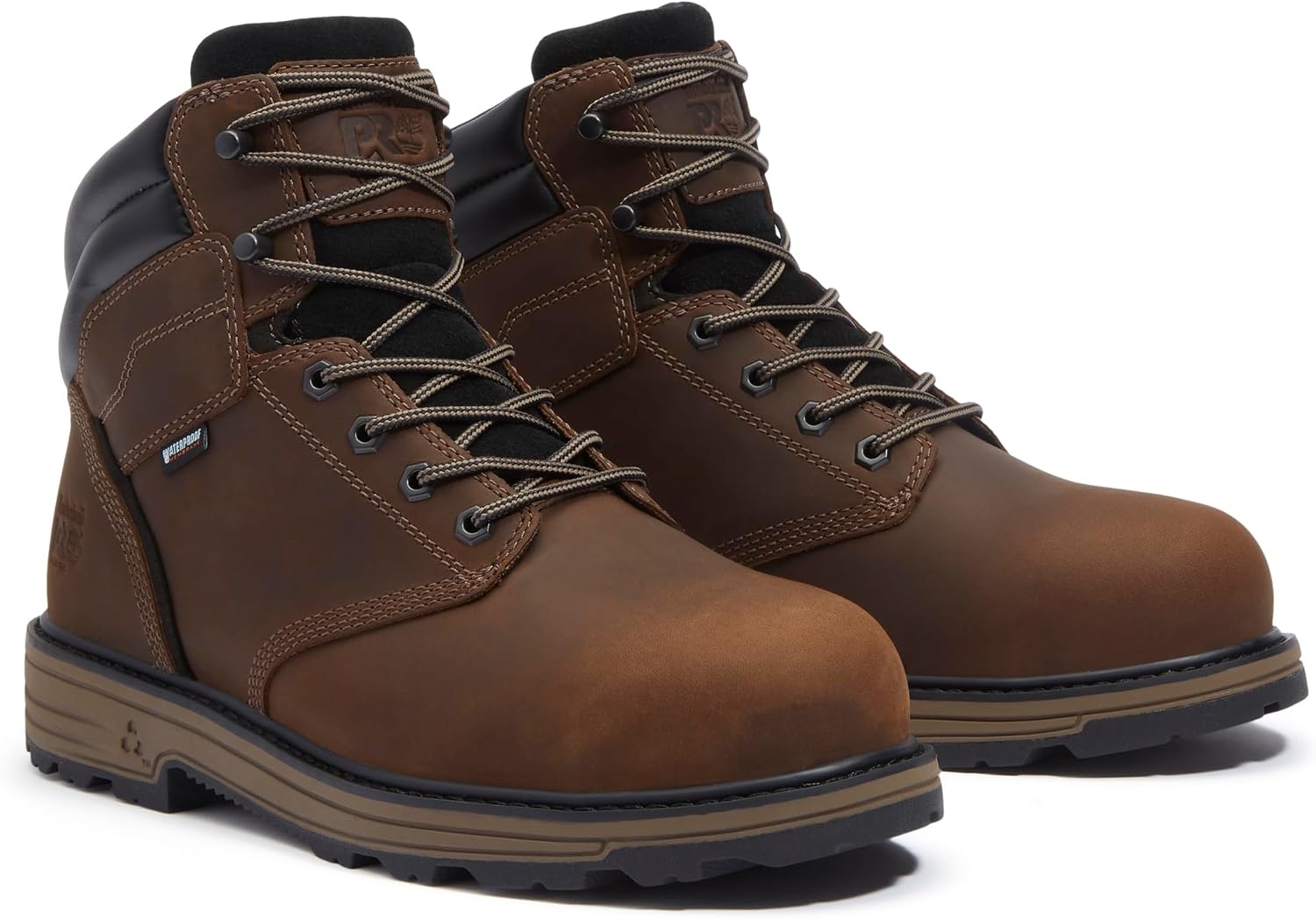 Timberland PRO Titan Tasker 6 Inch Alloy Safety Toe Waterproof Industrial Work Boots(Dark Brown Full Grain)