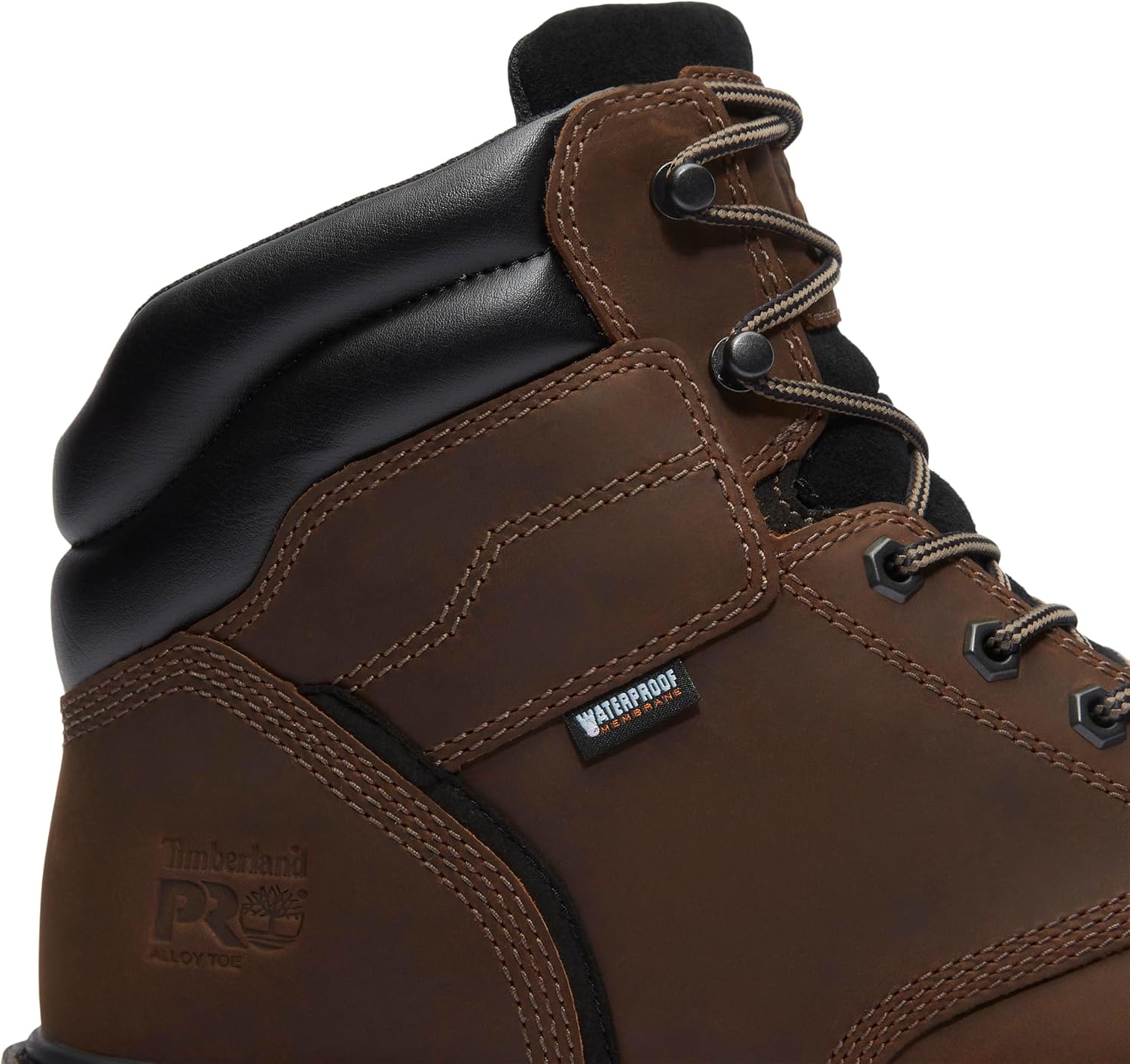 Timberland PRO Titan Tasker 6 Inch Alloy Safety Toe Waterproof Industrial Work Boots(Dark Brown Full Grain)