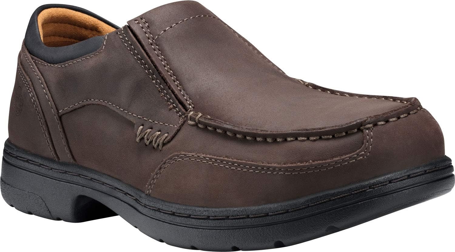 Timberland PRO Men’s Branston Moc Toe Slip-On Work Shoe(Brown Distressed V1)