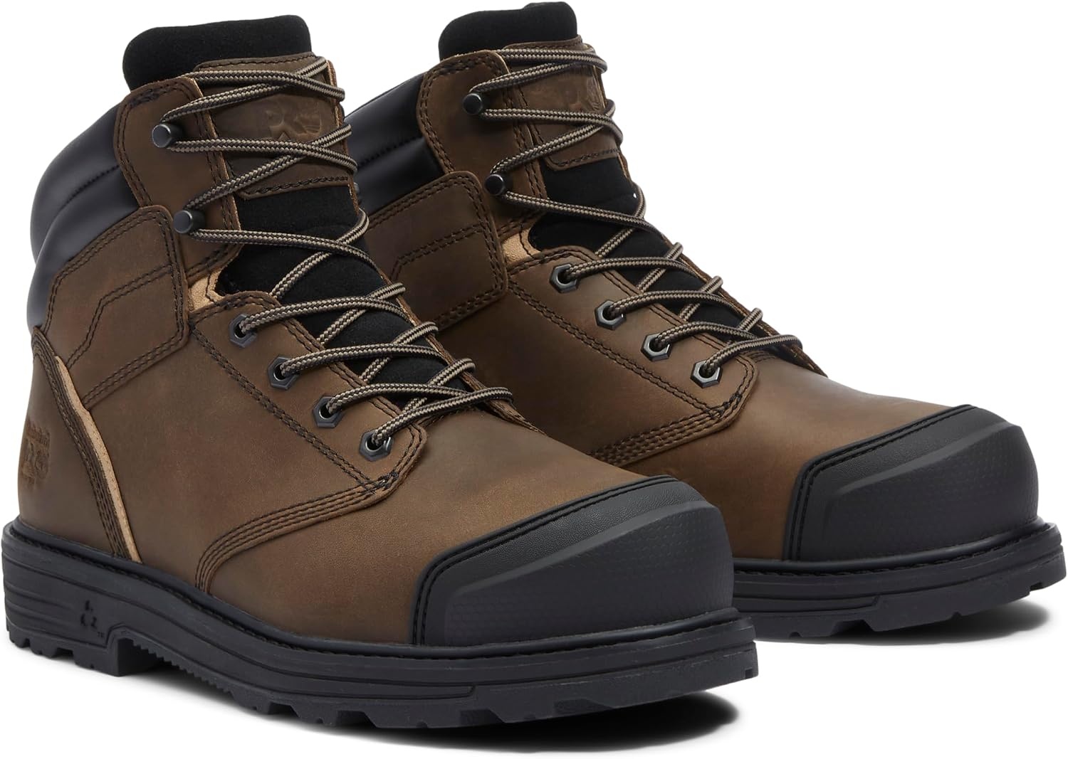 Timberland PRO Titan Tasker 6 Inch Alloy Safety Toe Industrial Work Boots(Medium Brown Full Grain)