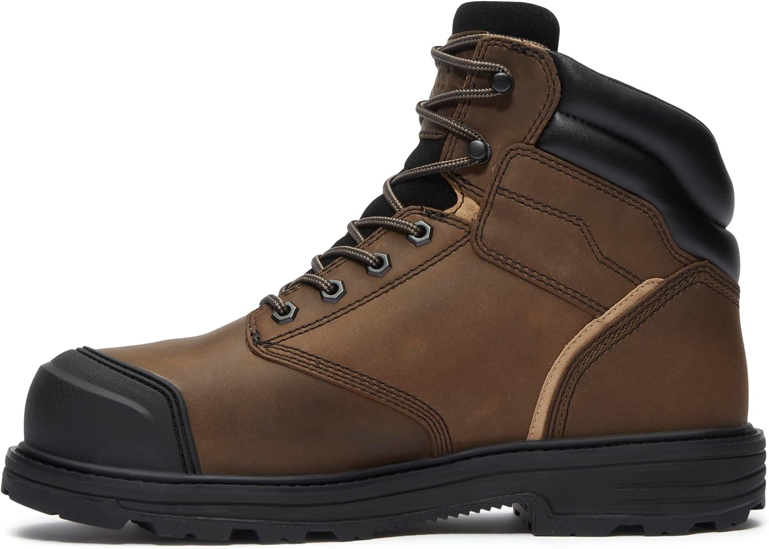 Timberland PRO Titan Tasker 6 Inch Alloy Safety Toe Industrial Work Boots(Medium Brown Full Grain)
