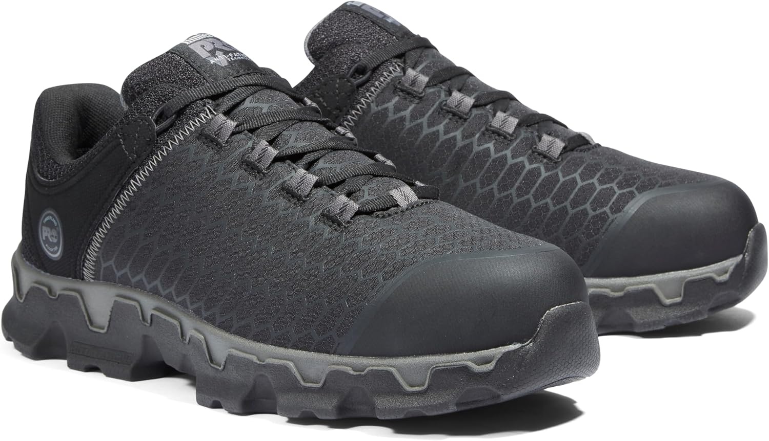 Timberland PRO Mens Powertrain Sport Alloy Safety Toe Static Dissipative Industrial Athletic Work Shoe(Black/Grey-2024 New)