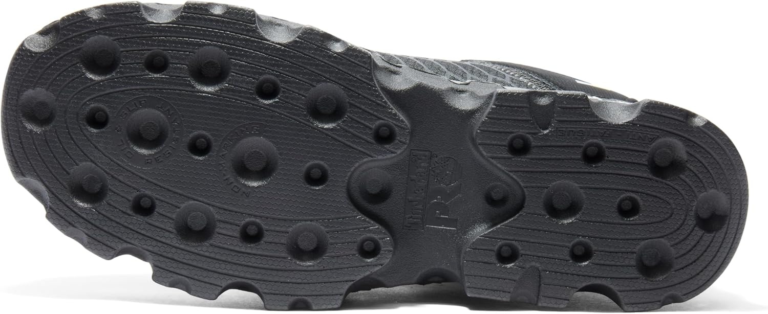 Timberland PRO Mens Powertrain Sport Alloy Safety Toe Static Dissipative Industrial Athletic Work Shoe(Black/Grey-2024 New)