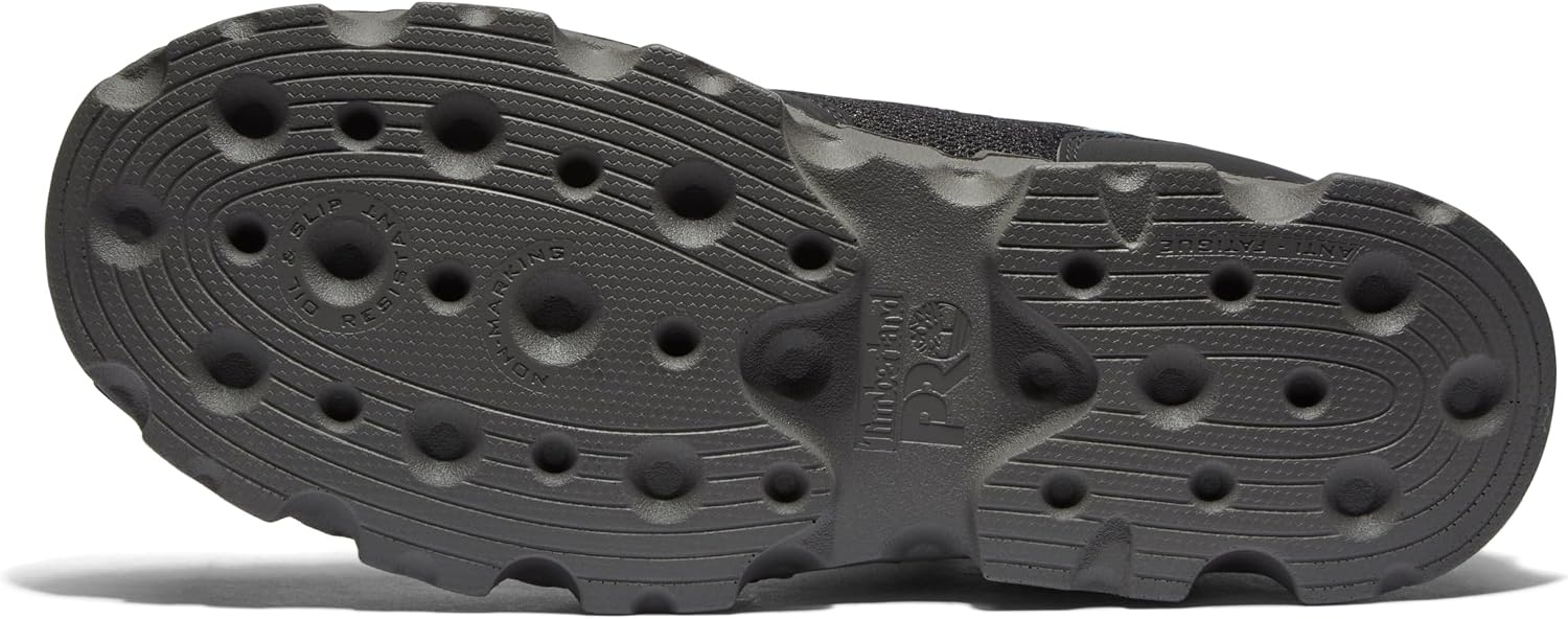Timberland PRO Men’s Powertrain Alloy Toe ESD Industrial Shoe(Black/Grey-2024 New)