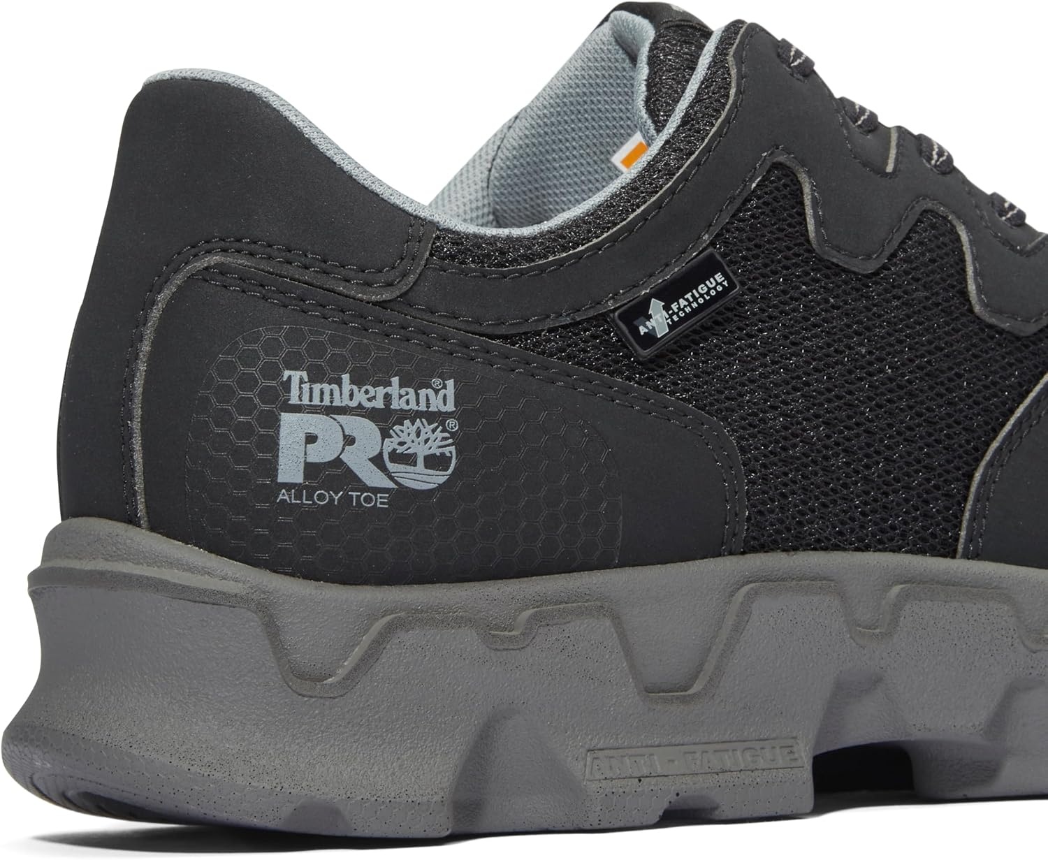 Timberland PRO Men’s Powertrain Alloy Toe ESD Industrial Shoe(Black/Grey-2024 New)