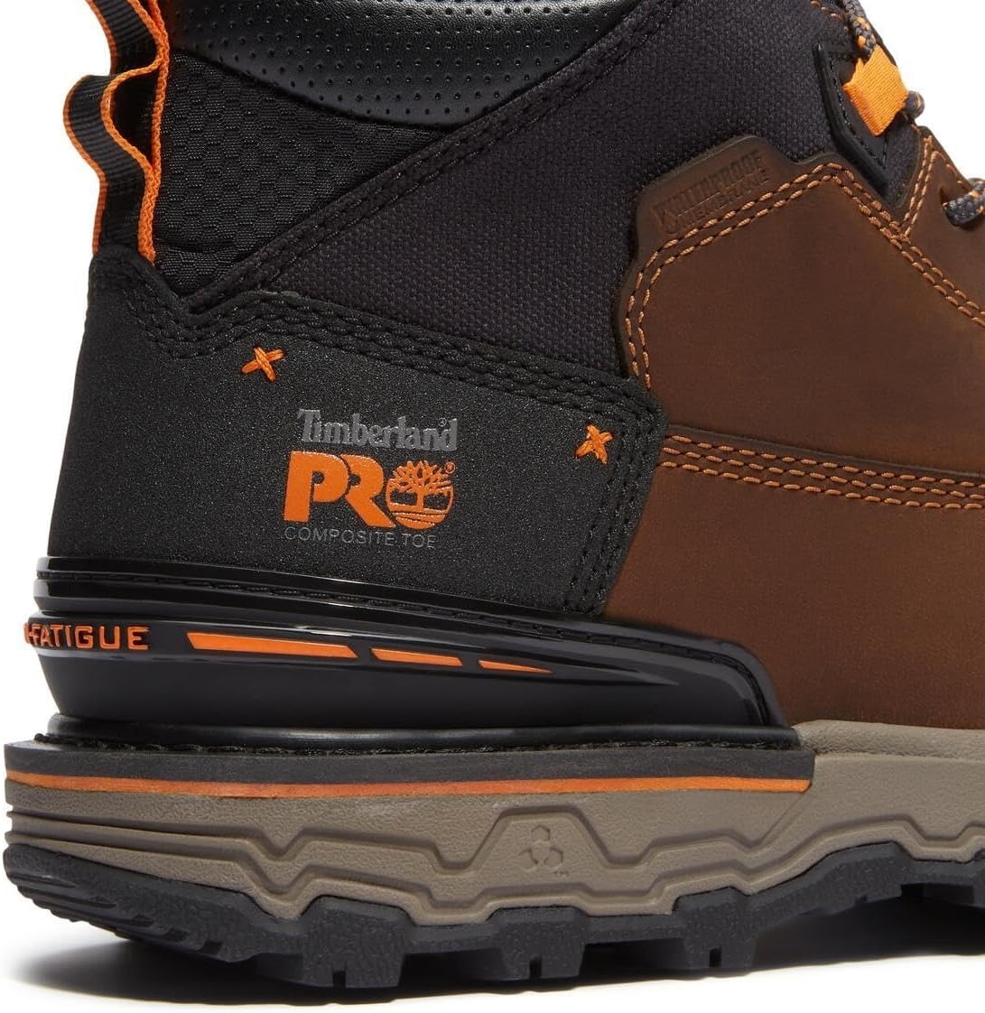 Timberland PRO Men’s 6 Boondock Ultralight Composite Toe Waterproof Slip Resistant Boot(Medium Brown)