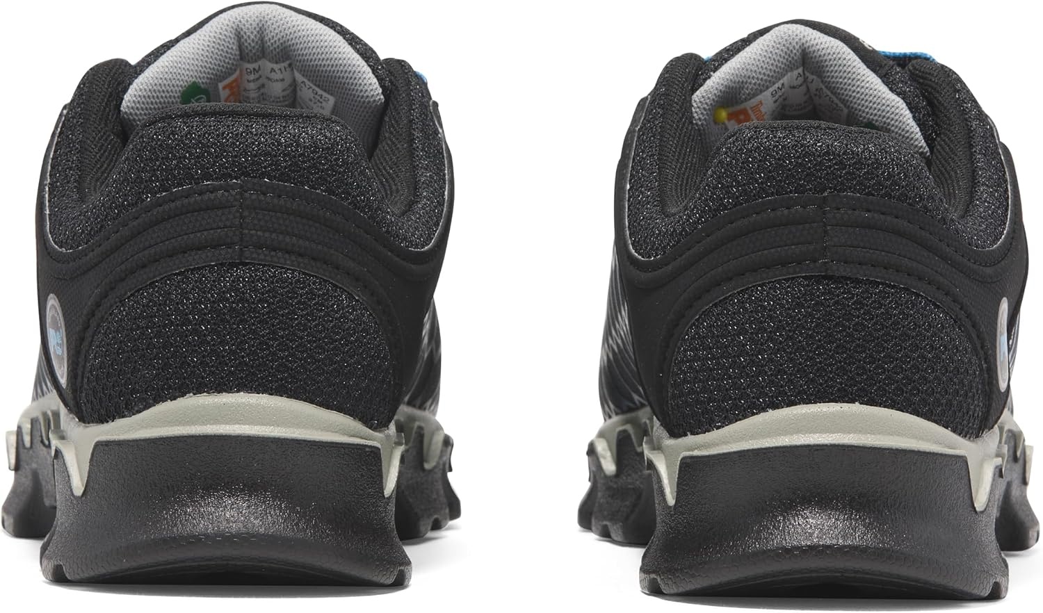 Timberland PRO Men’s Powertrain Sport Alloy Safety Toe Industrial Athletic Work Shoe, Black/Orange-2024 New, 10.5(Black/Blue-2024 New)