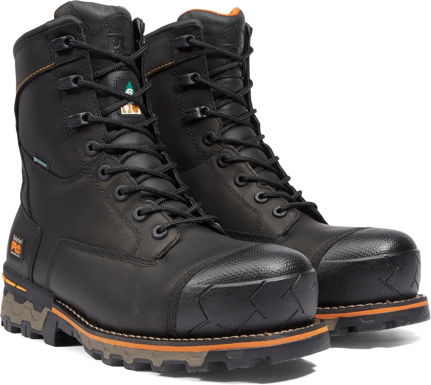 Timberland PRO Men’s Boondock 8″ Composite Toe Puncture Resistant Waterproof Industrial Boot(Black)