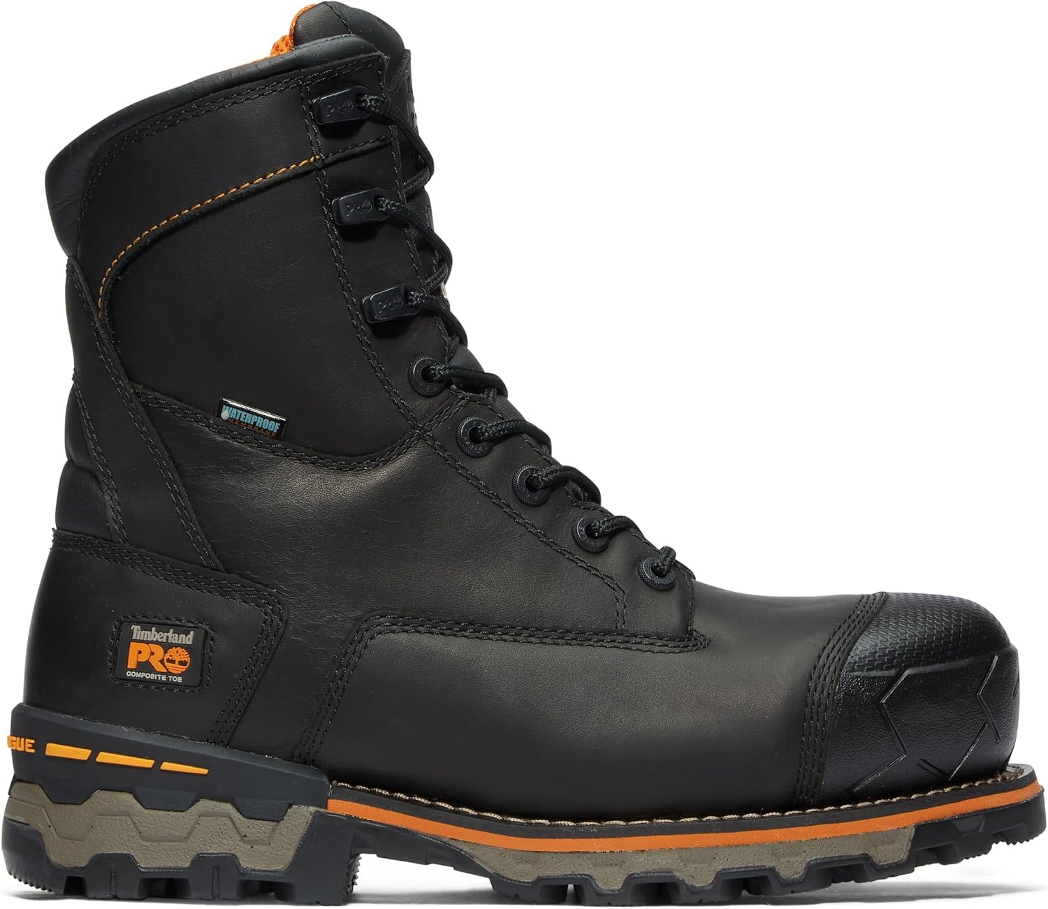 Timberland PRO Men’s Boondock 8″ Composite Toe Puncture Resistant Waterproof Industrial Boot(Black)