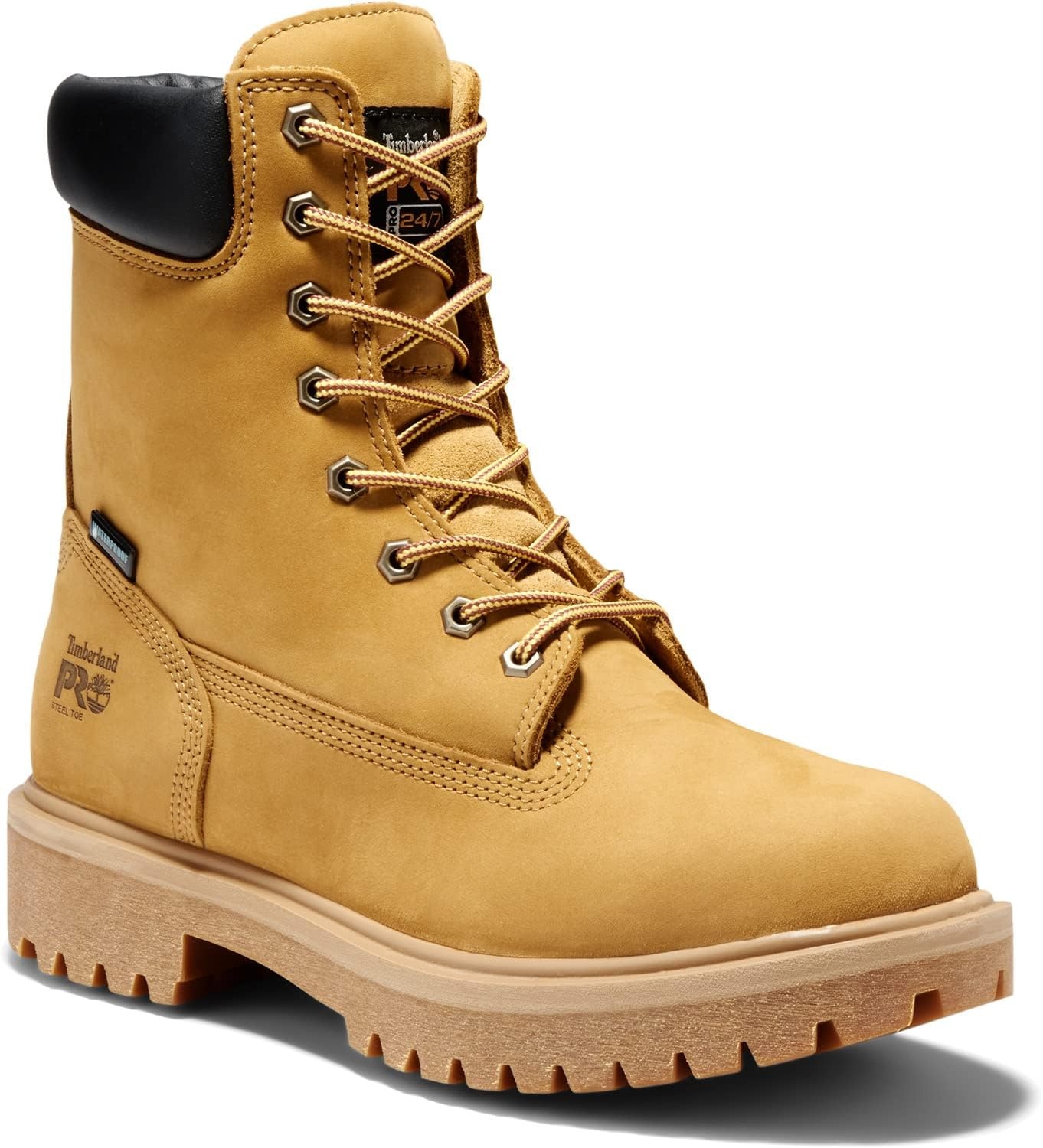 Timberland PRO mens Direct Attach 8 Inch Steel Safety Toe Insulated Waterproof Industrial Work Boot(Wheat-original)